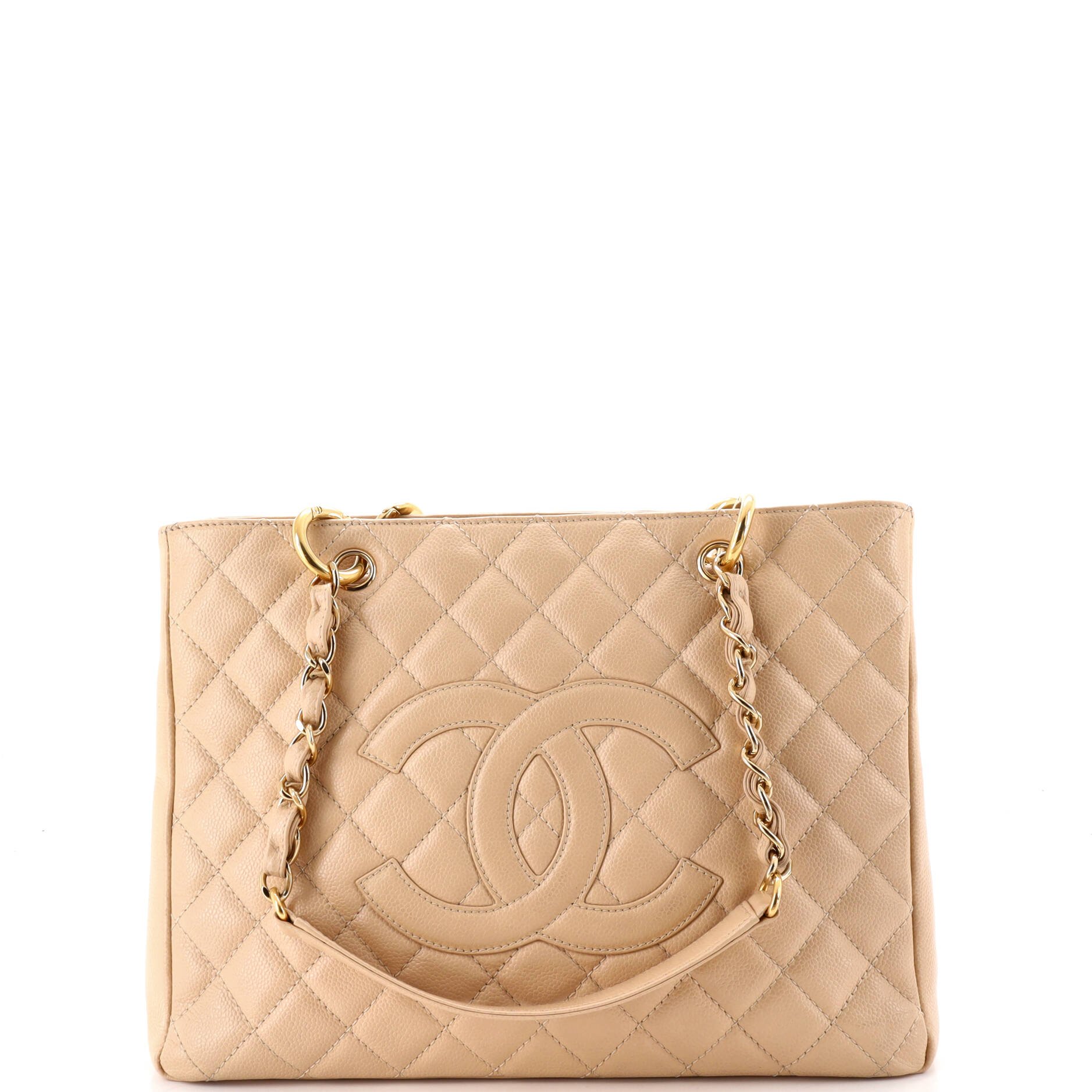 Grand Shopping Tote Quilted Caviar