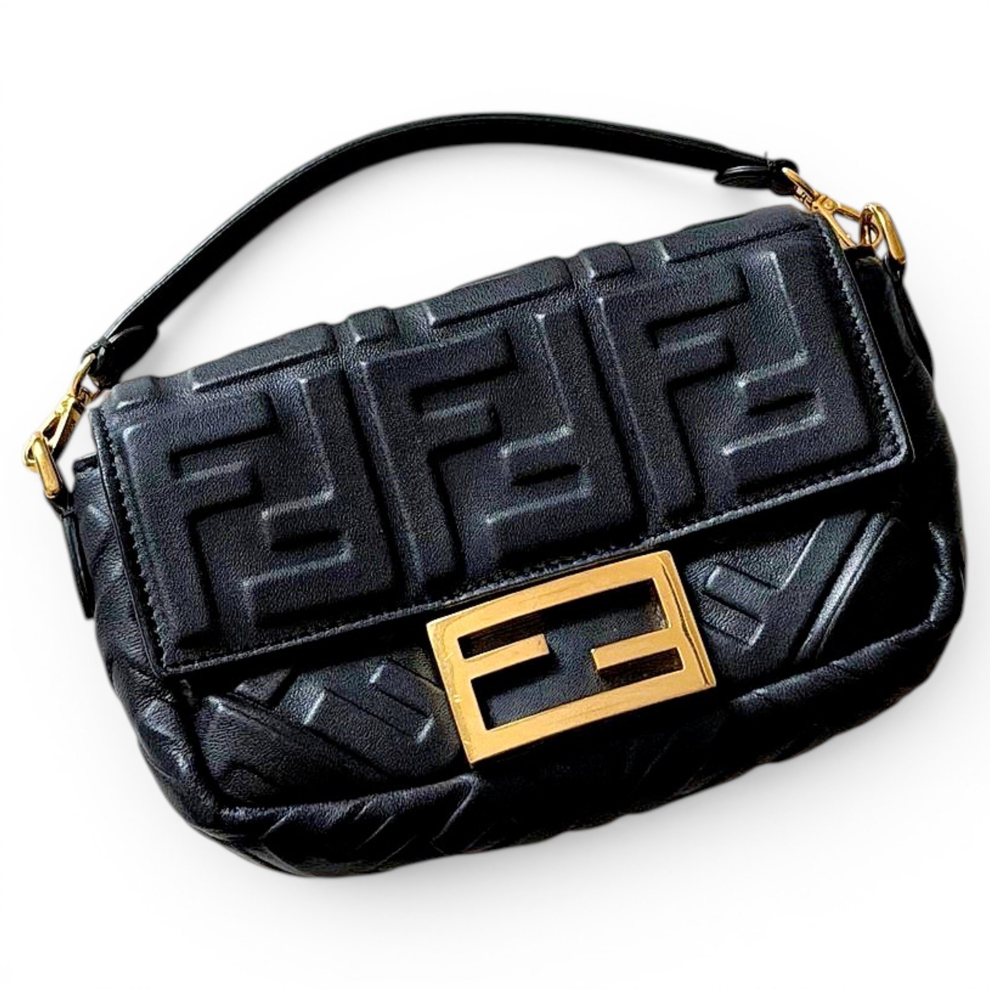 Baguette leather handbag
