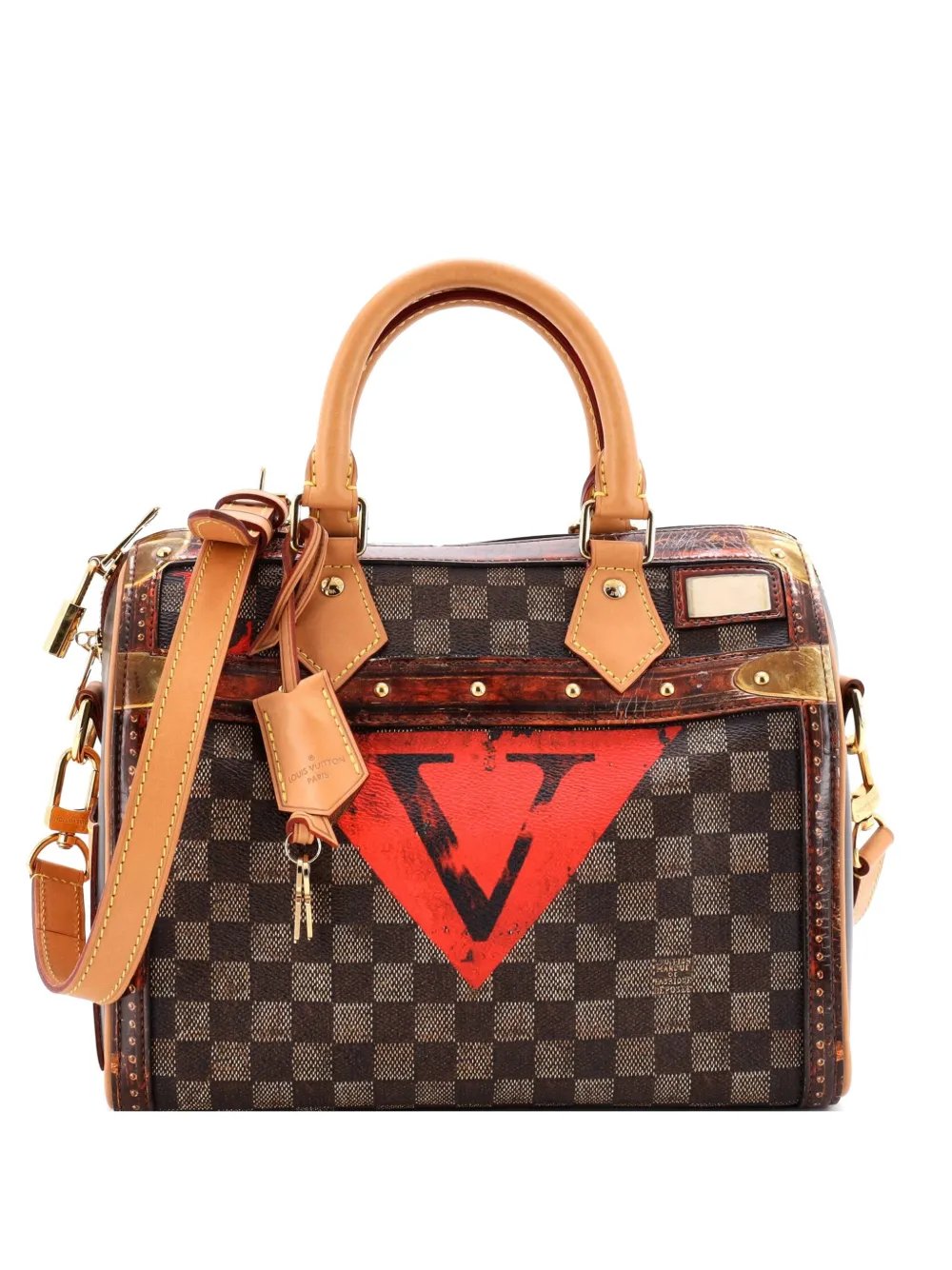 Speedy Bandouliere Bag Limited Edition Damier Time Trunk 25 satchel