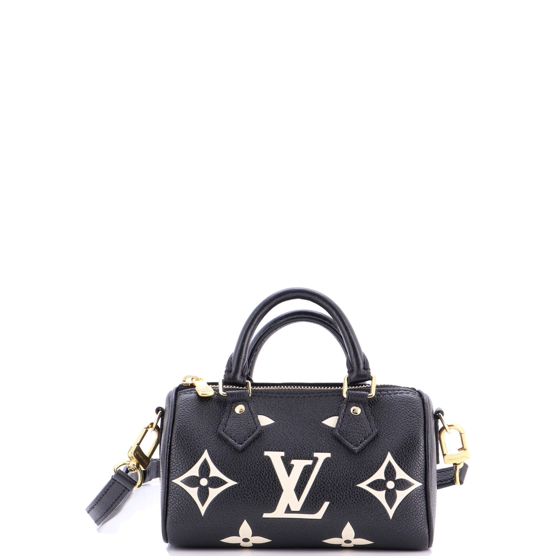 Louis Vuitton Speedy Bandouliere NM Bag Bicolor Monogram Empreinte Giant Nano