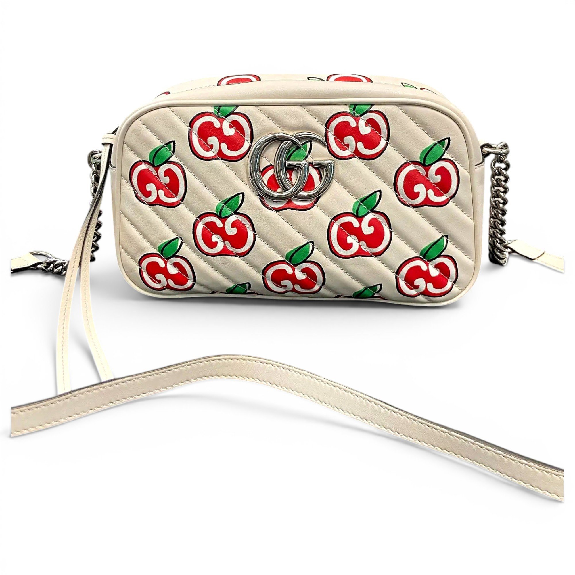 Pearly GG Marmont leather handbag