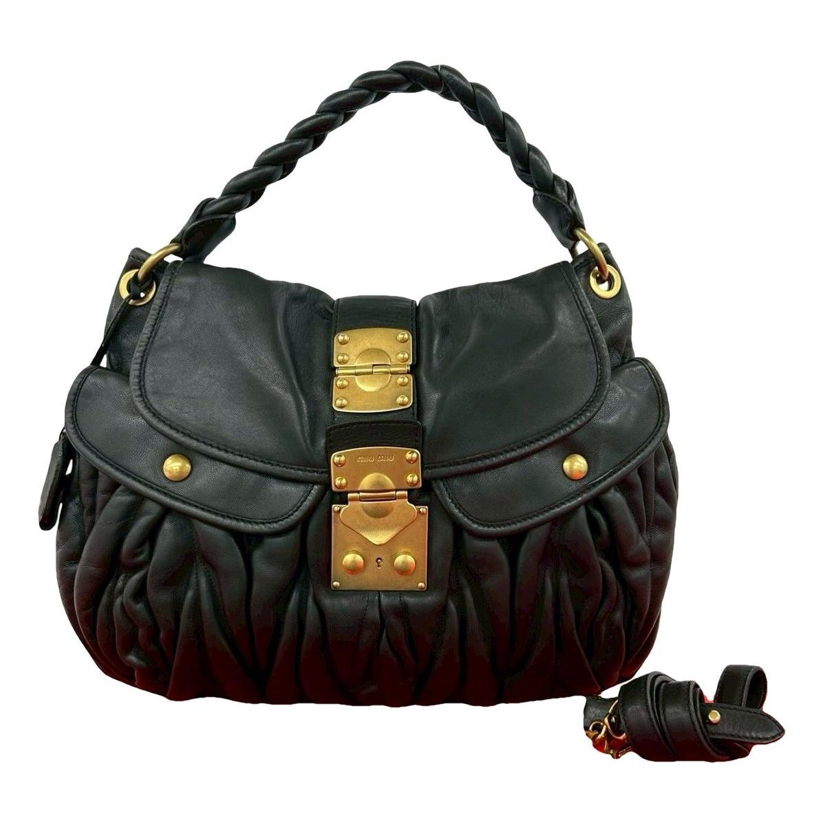 Matelassé leather handbag