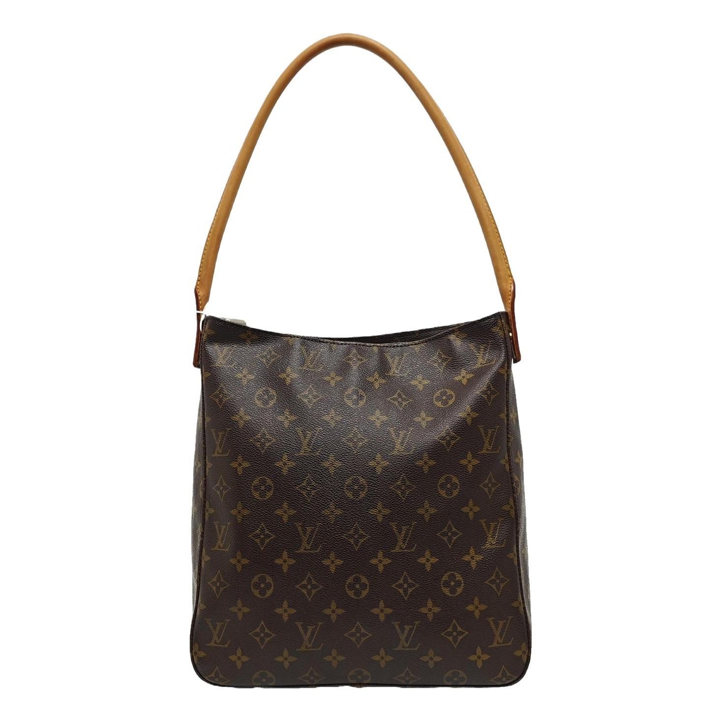 Looping leather handbag