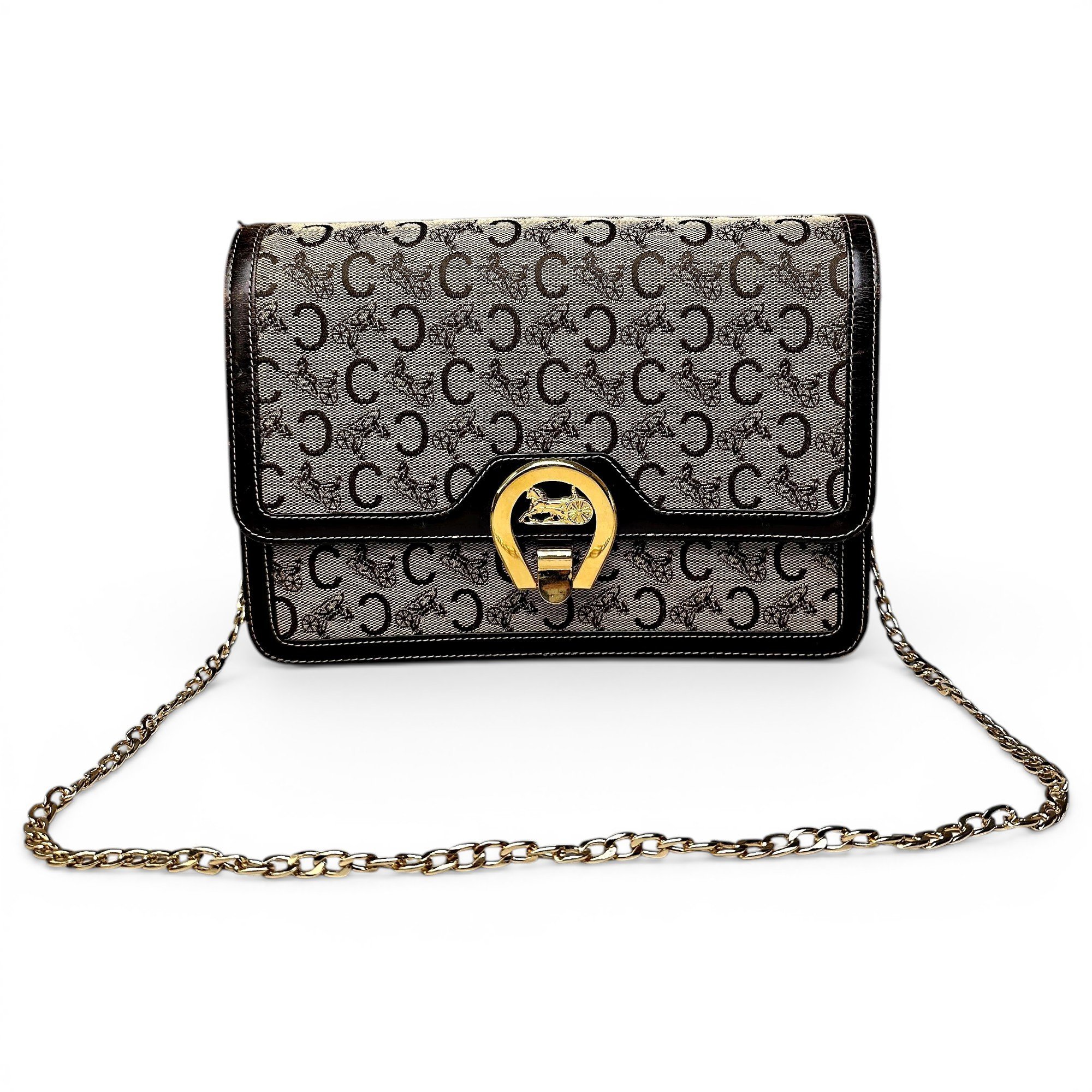 Clasp cloth handbag