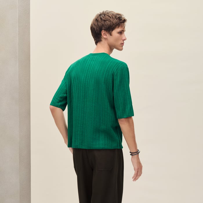 Menthe "Seersucker Pique" T-shirt