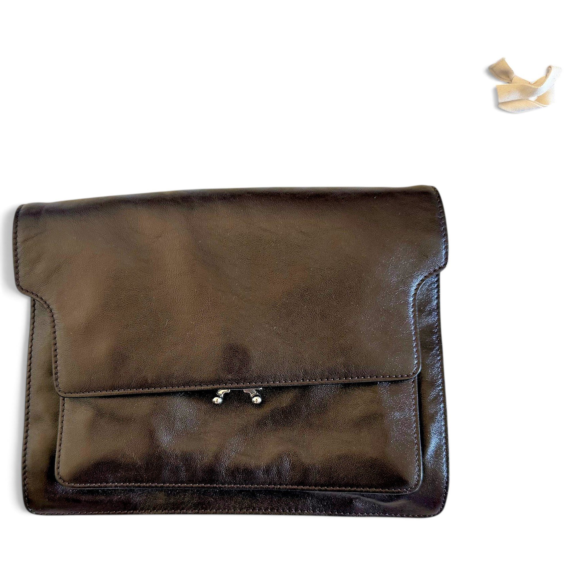 Marni Trunk leather crossbody bag