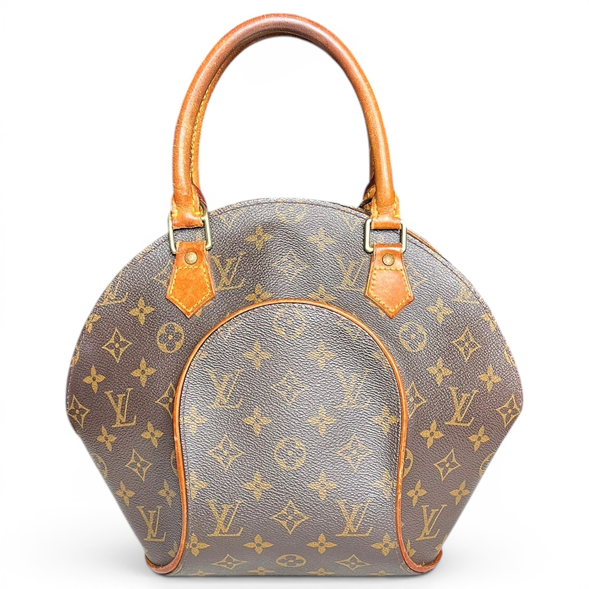 Ellipse leather handbag
