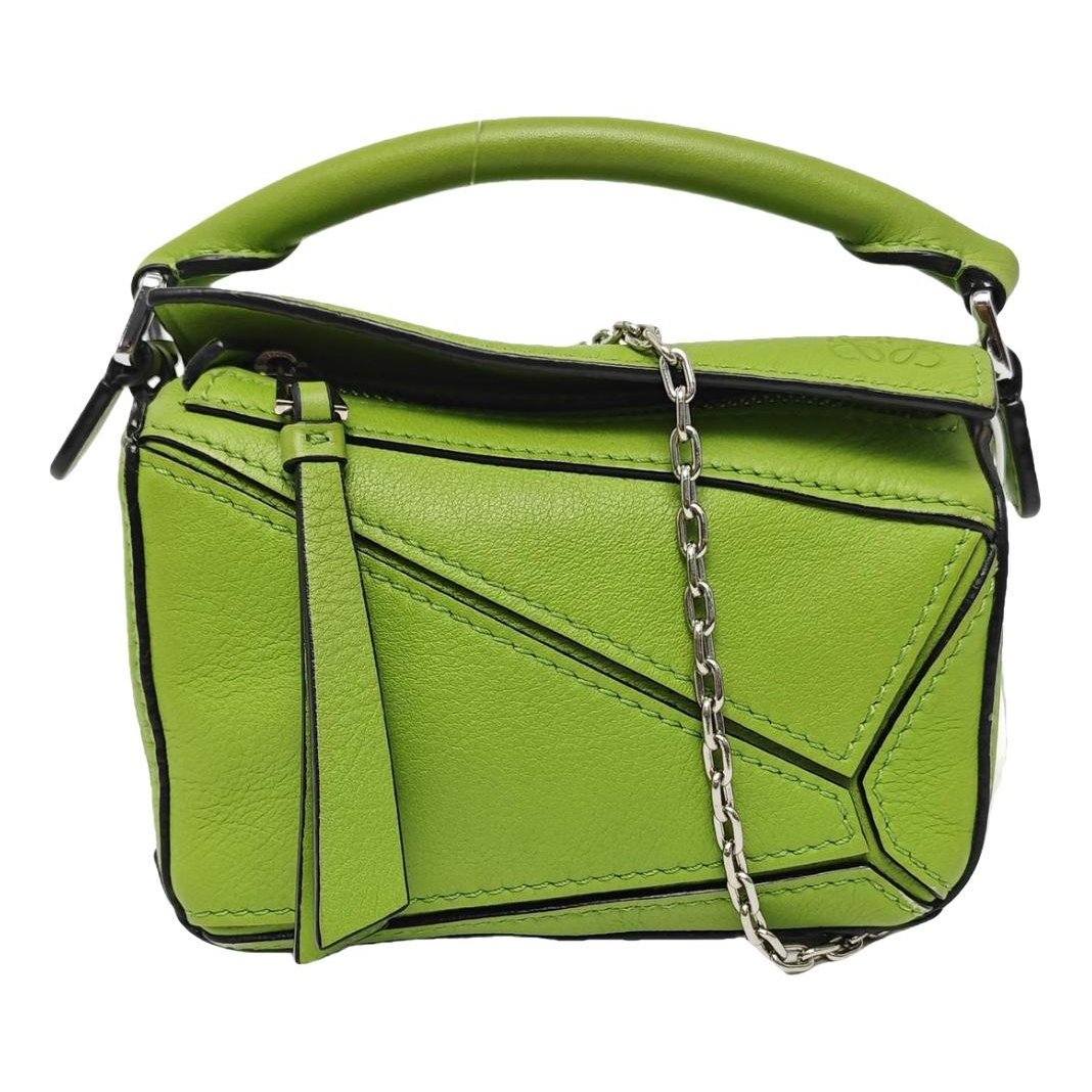 Puzzle leather handbag