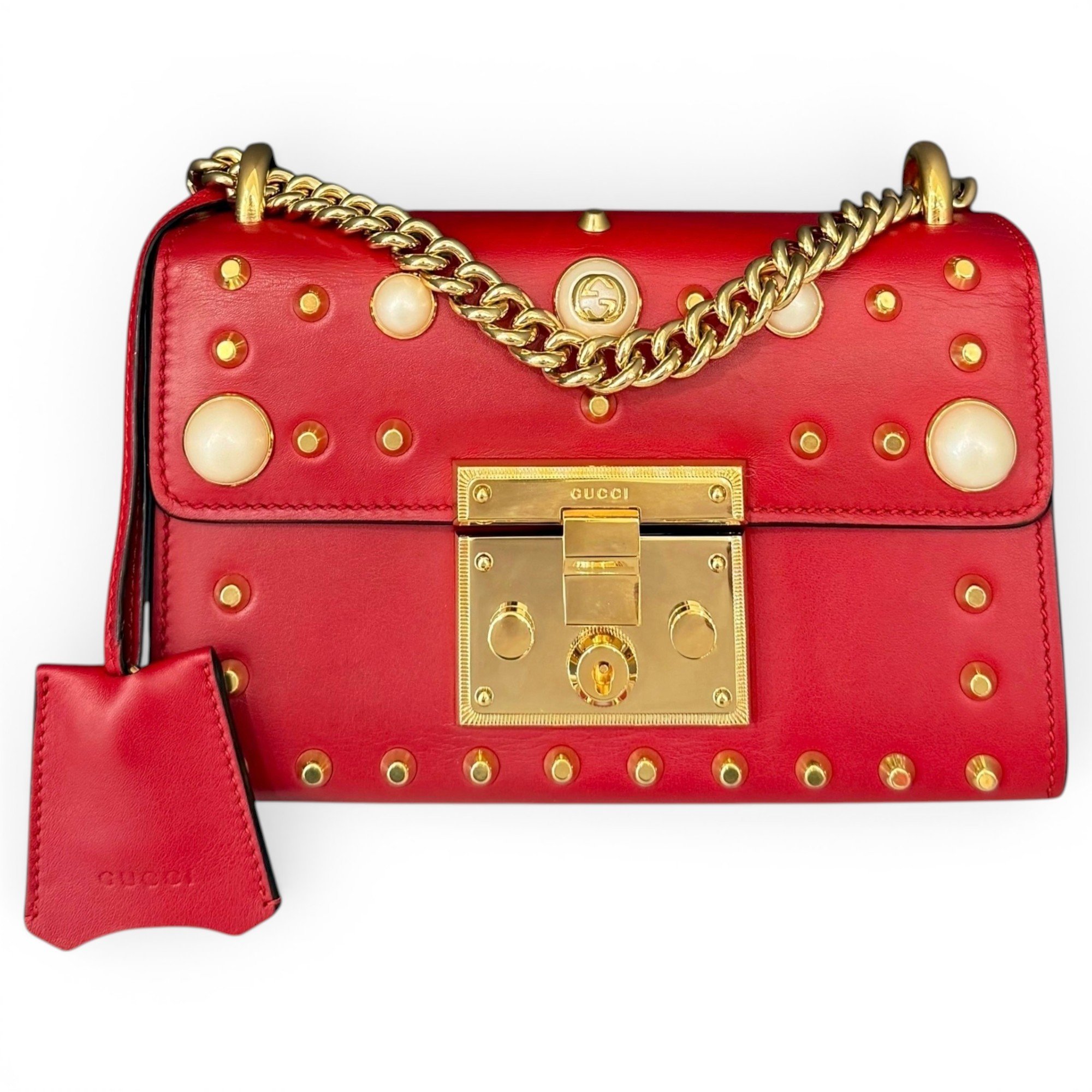 Padlock pony-style calfskin handbag