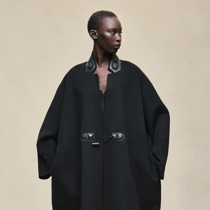 Noir Embroidered Coat