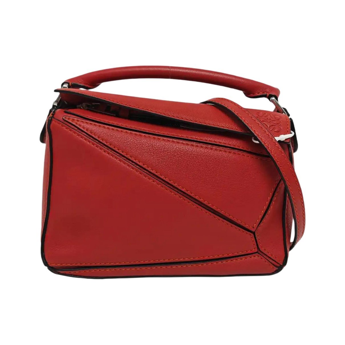 Puzzle leather handbag