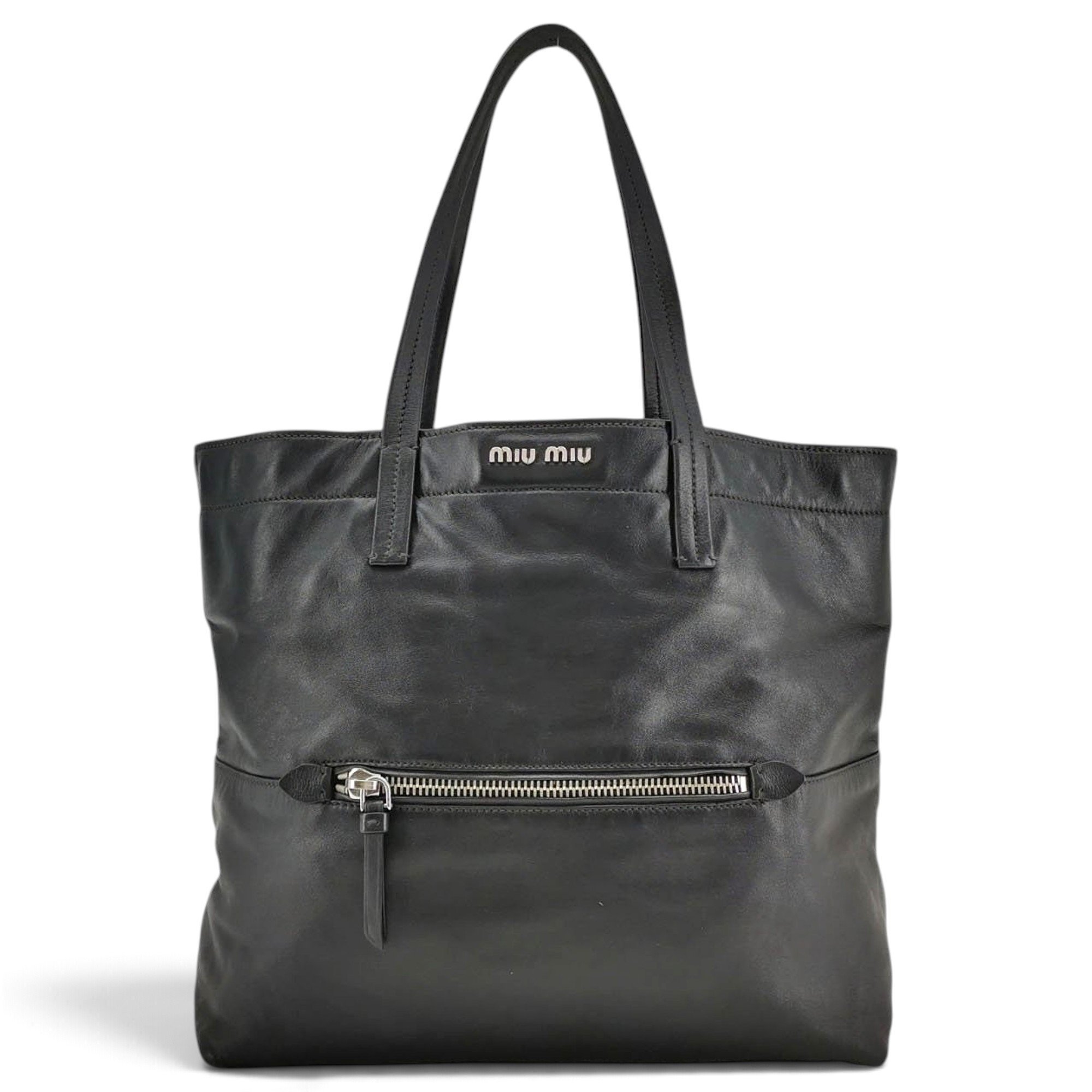 Miu Miu Miu Logo leather handbag