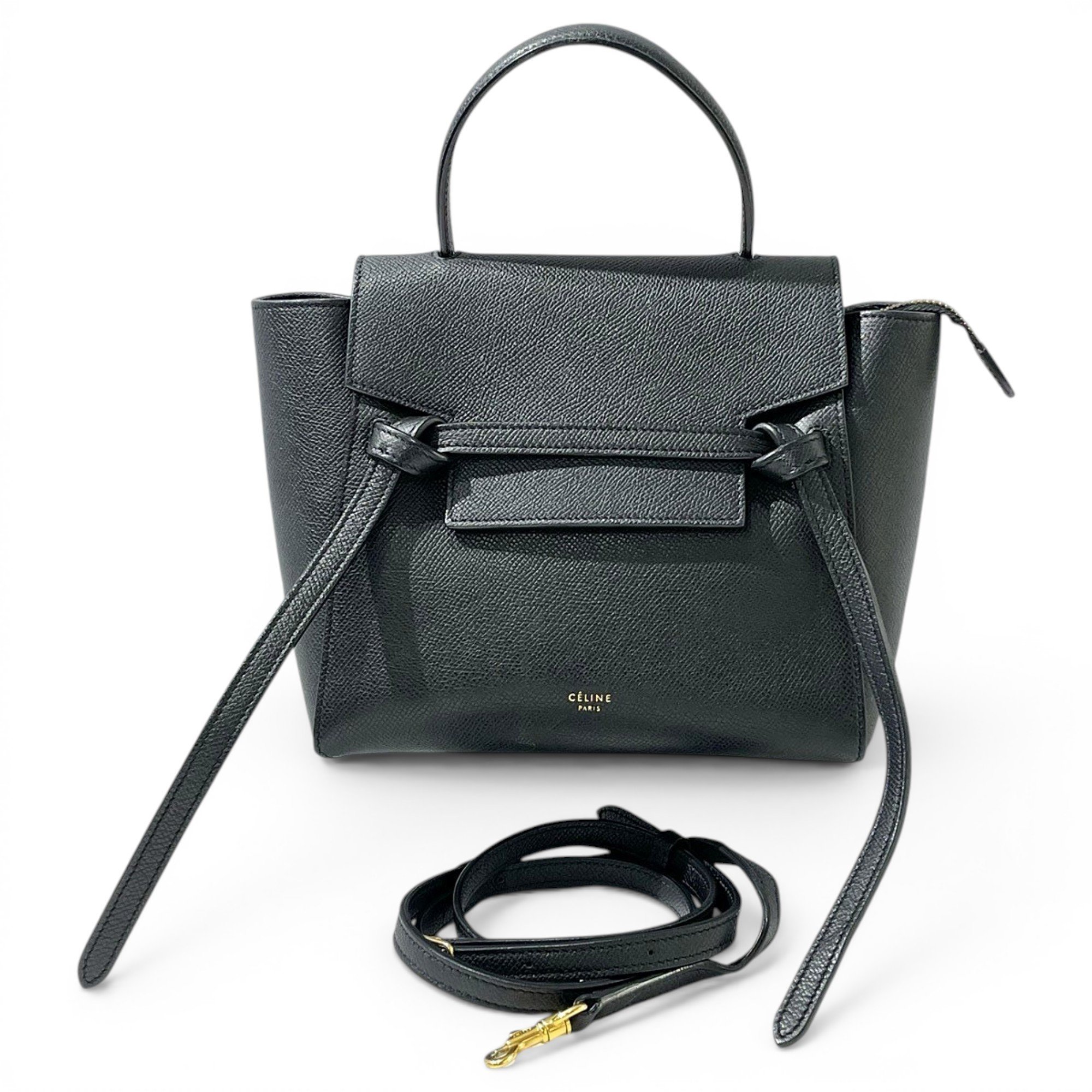 Belt leather handbag
