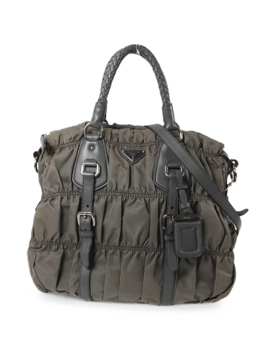 Tessuto Gaufre two-way handbag