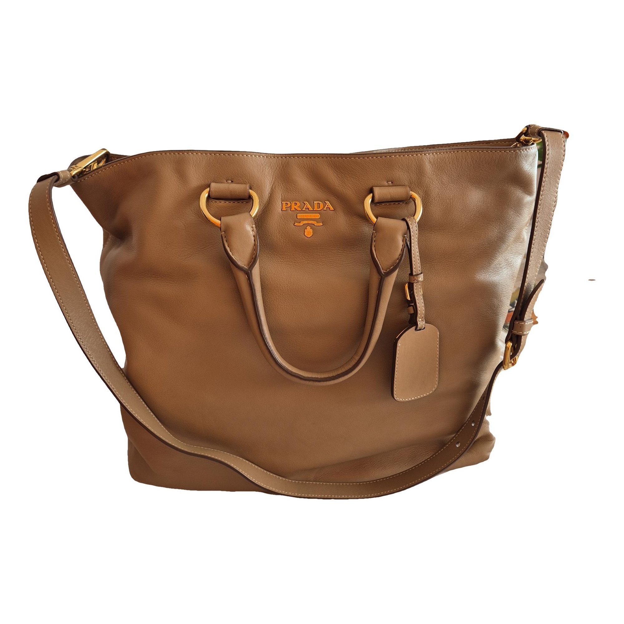 Prada Buckle leather tote