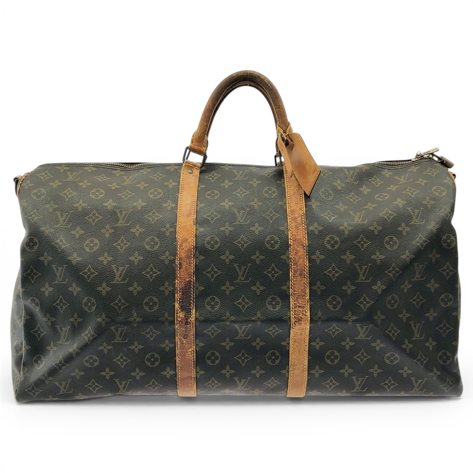 Keepall leather travel bag