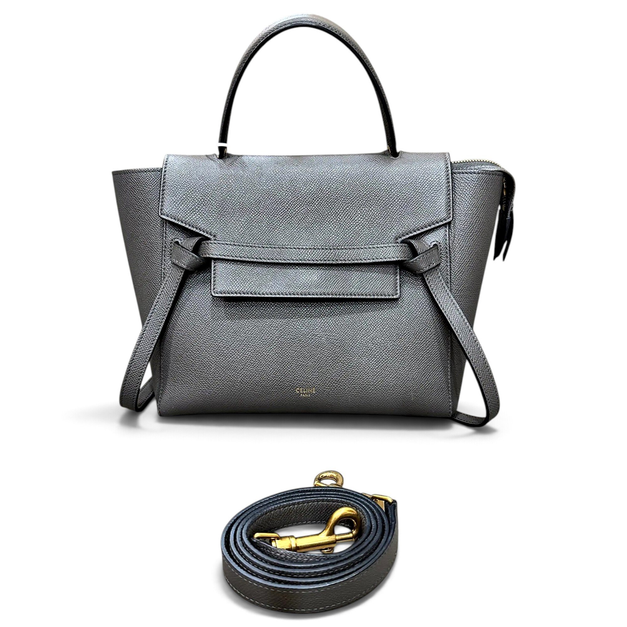 Belt leather handbag