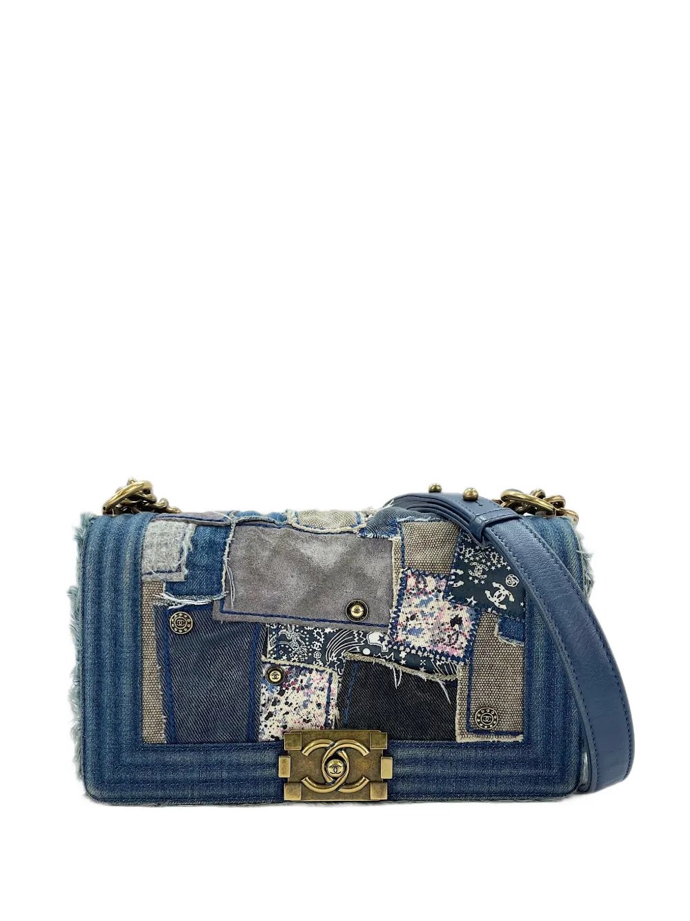 Boy patchwork shoulder bag