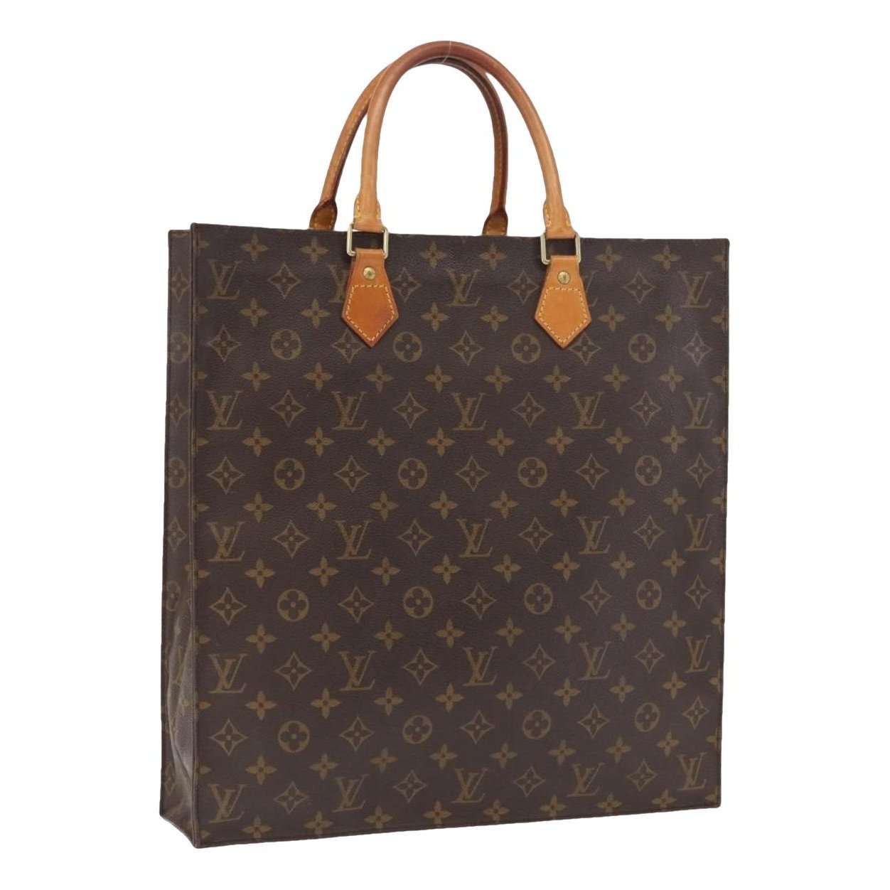 Plat leather handbag