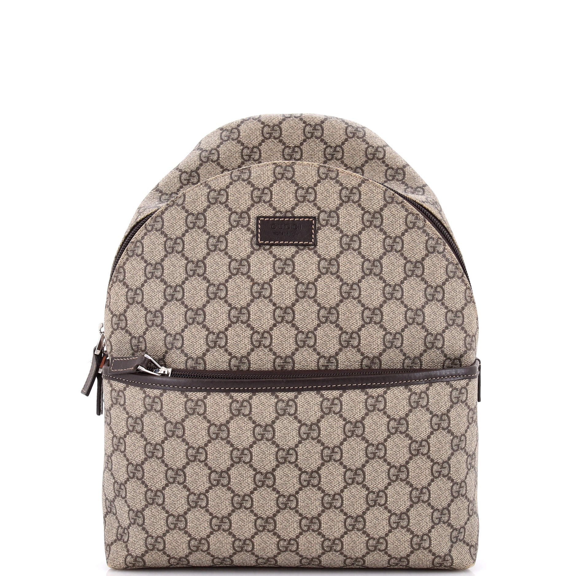 Front Pocket Backpack GG Coated Canvas Small