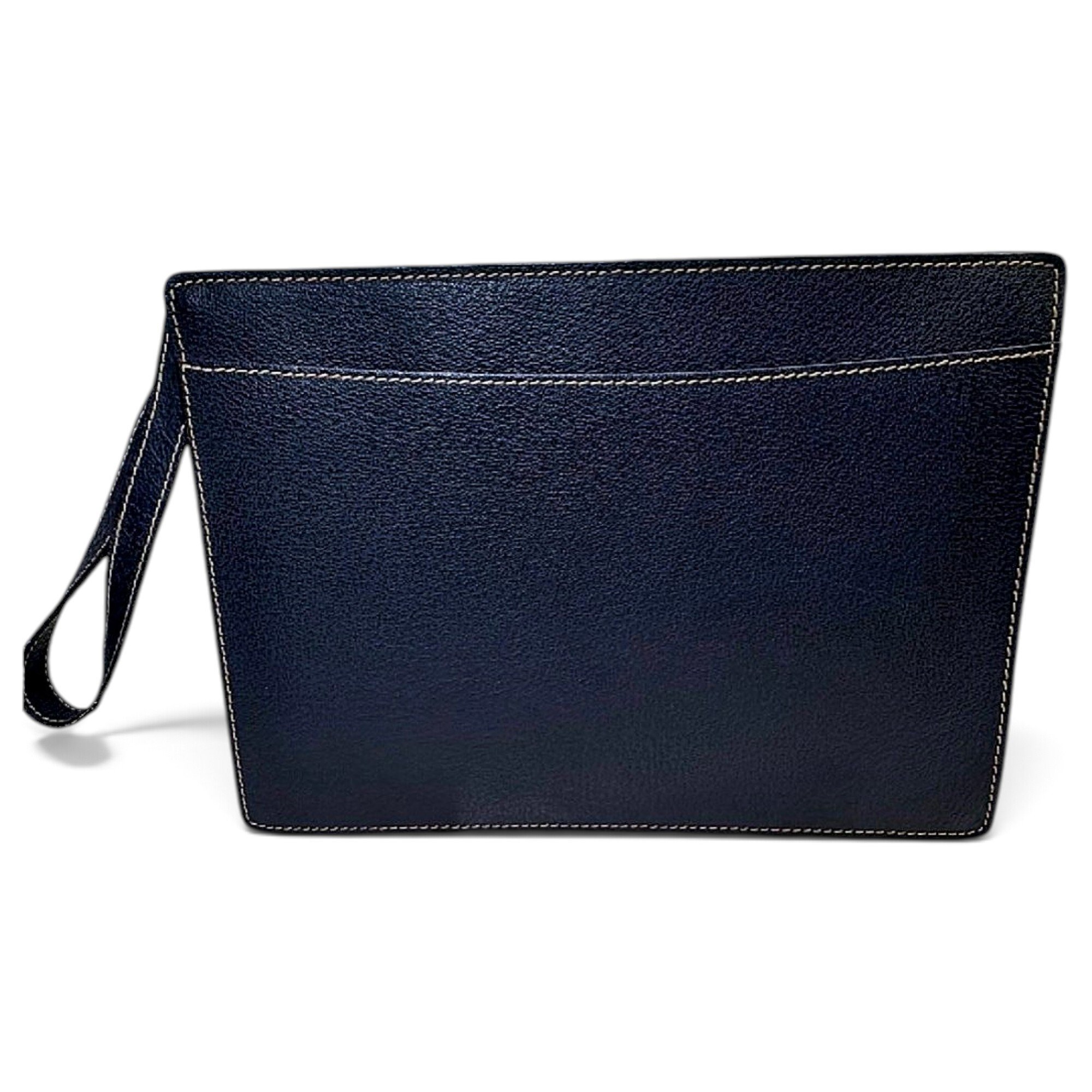 Leather clutch bag