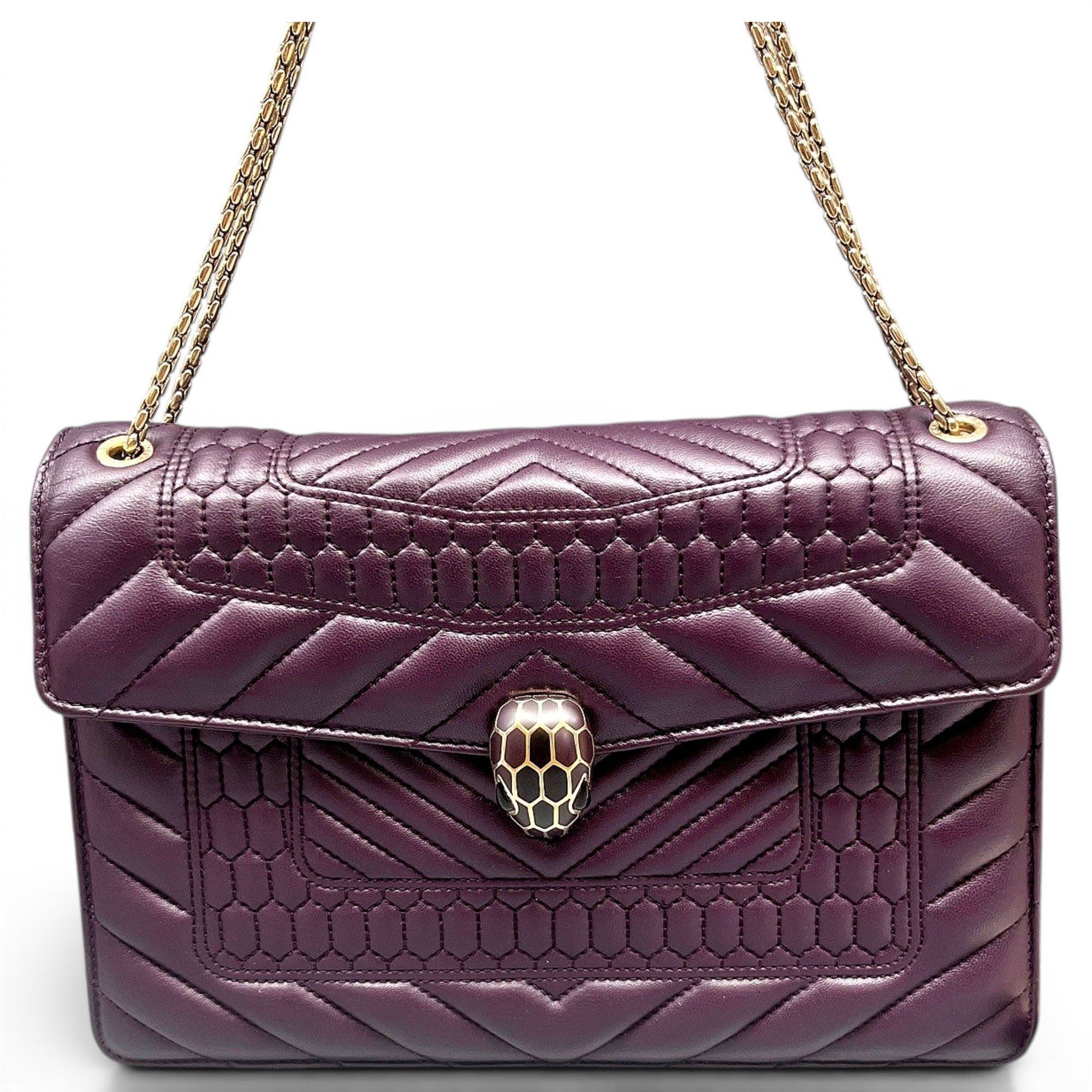 Serpenti leather handbag