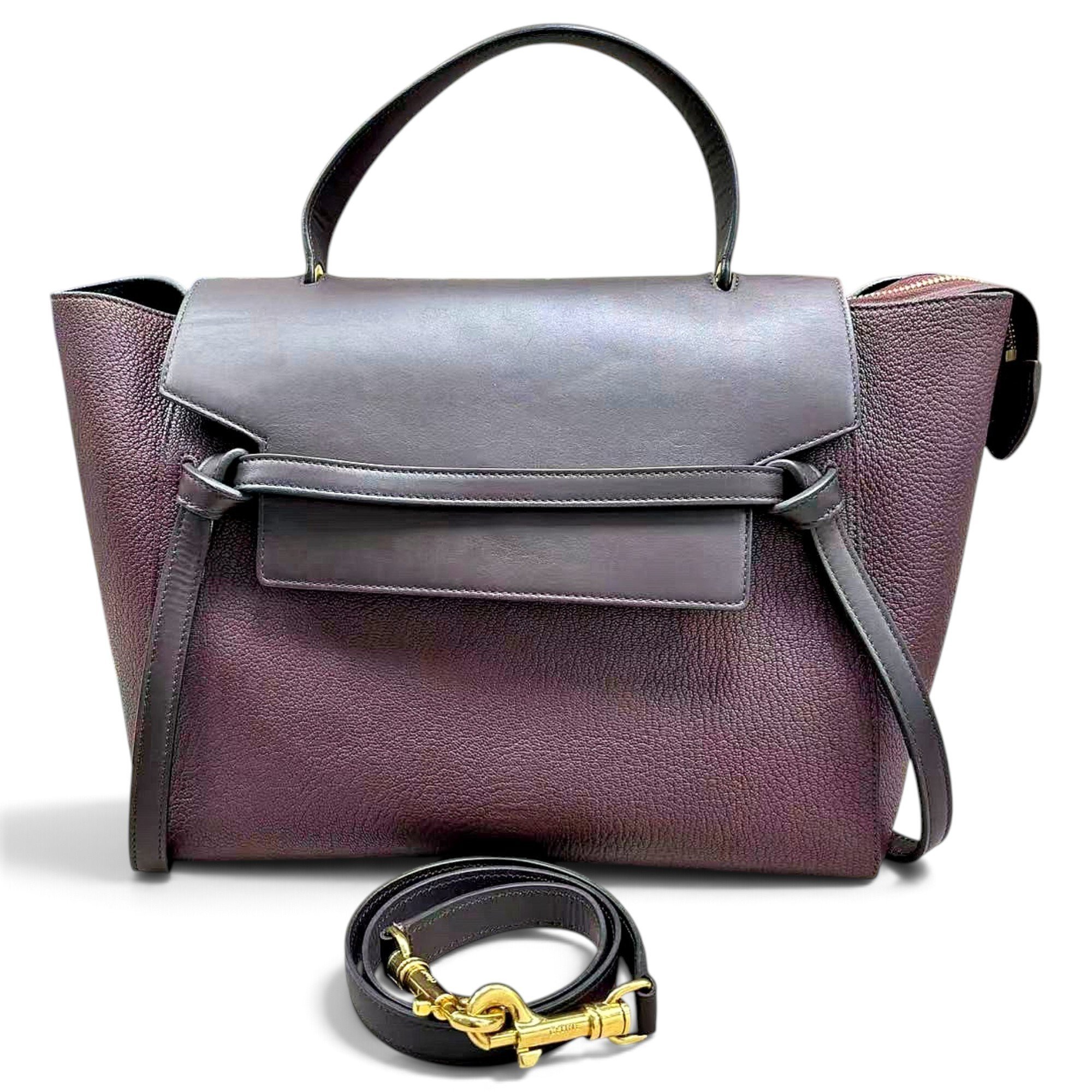 Belt leather handbag