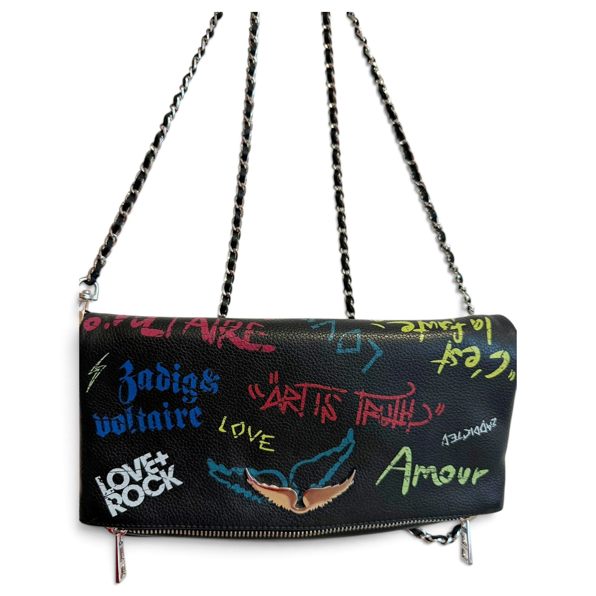 Rock leather crossbody bag