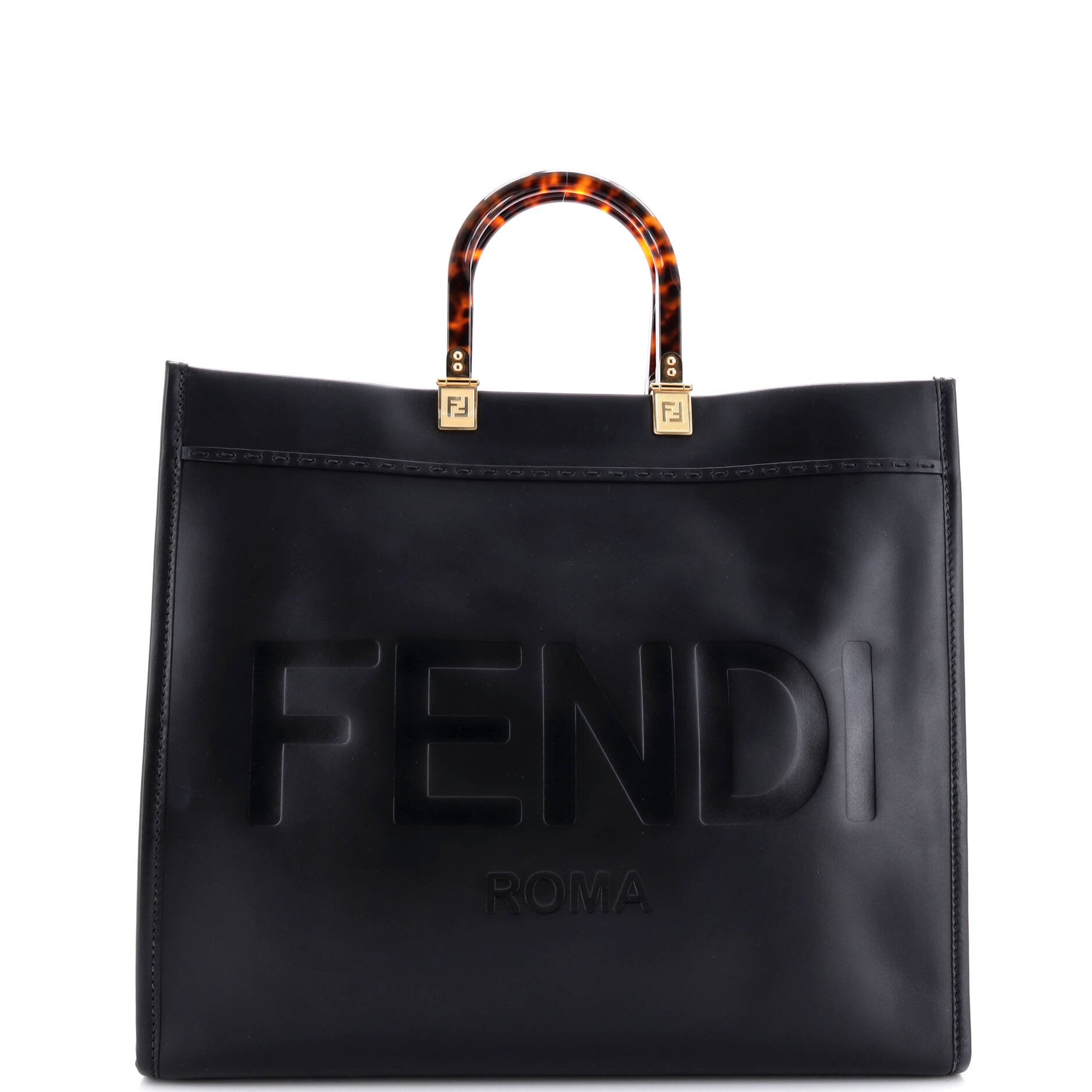 Fendi Sunshine Shopper Tote Leather Large