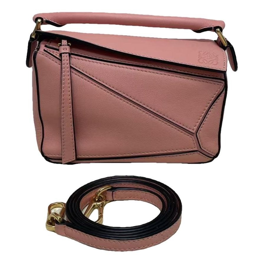 Puzzle leather handbag
