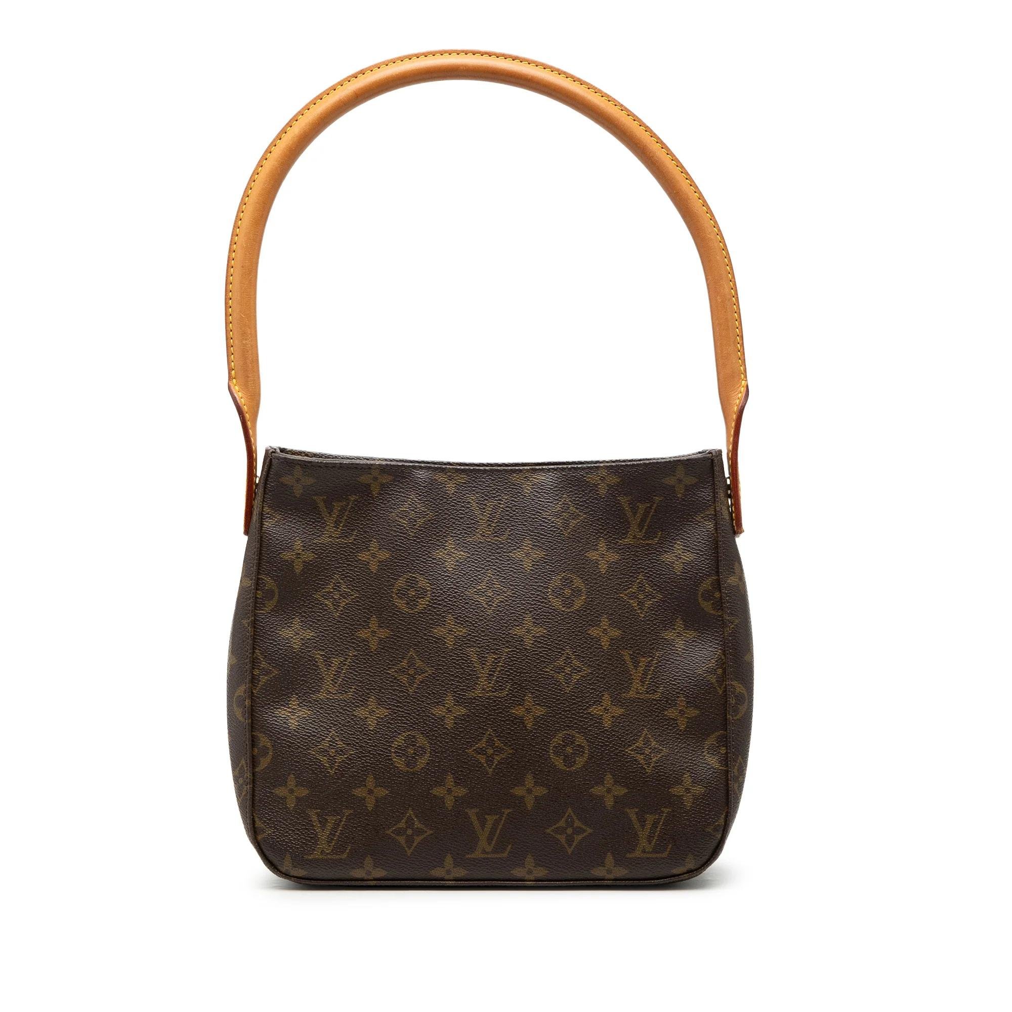 Looping leather handbag
