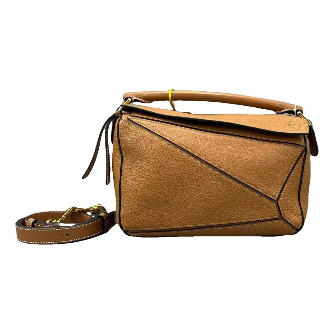 Puzzle leather handbag