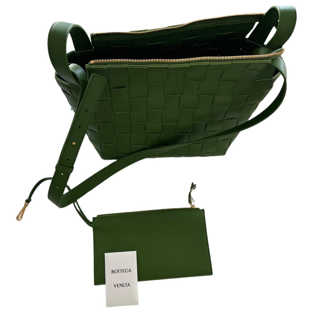 Cassette leather handbag
