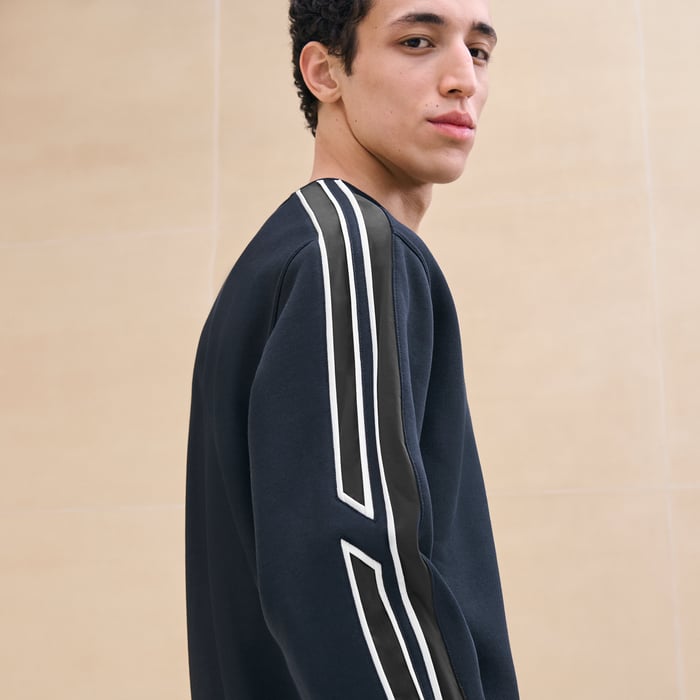 Marine Sudadera Con Cuello Redondo "Run H"