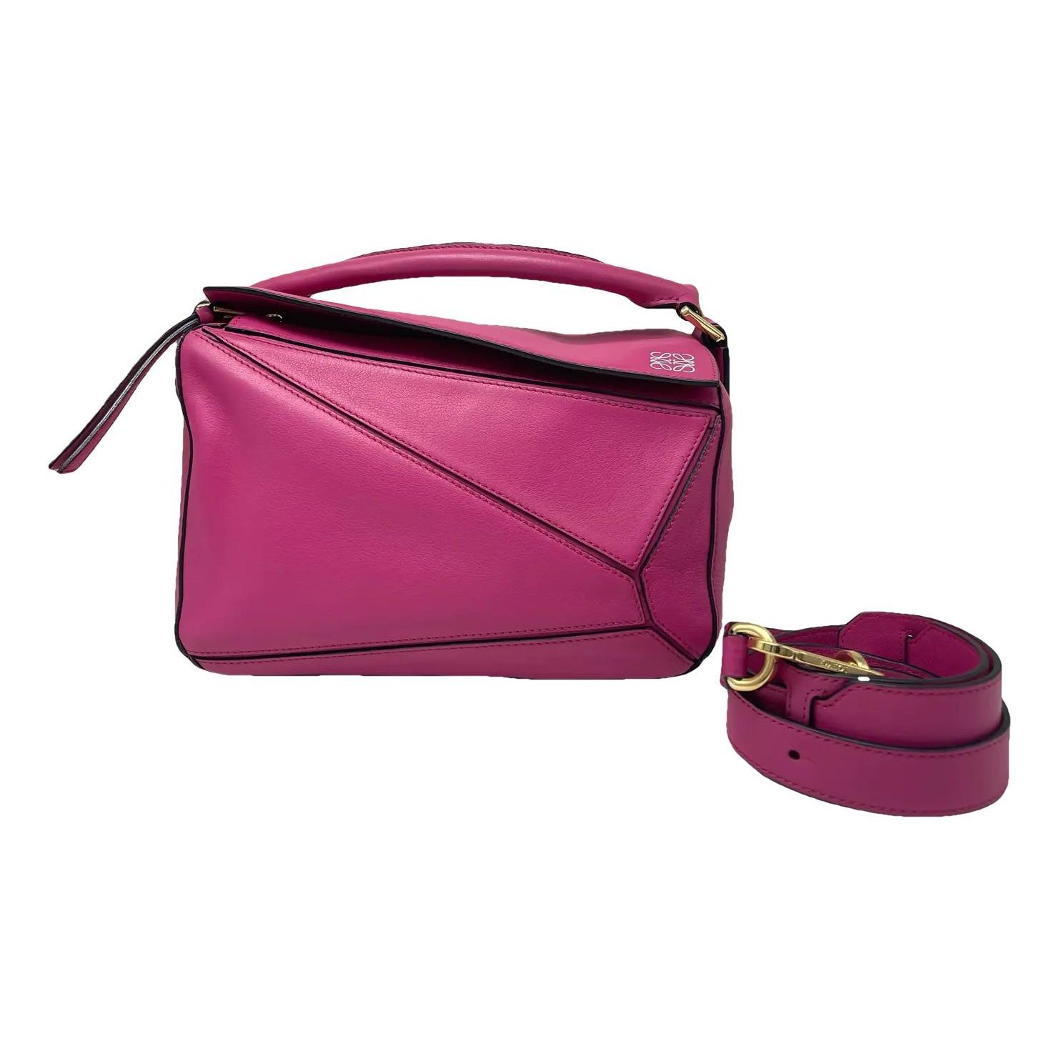 Puzzle leather handbag