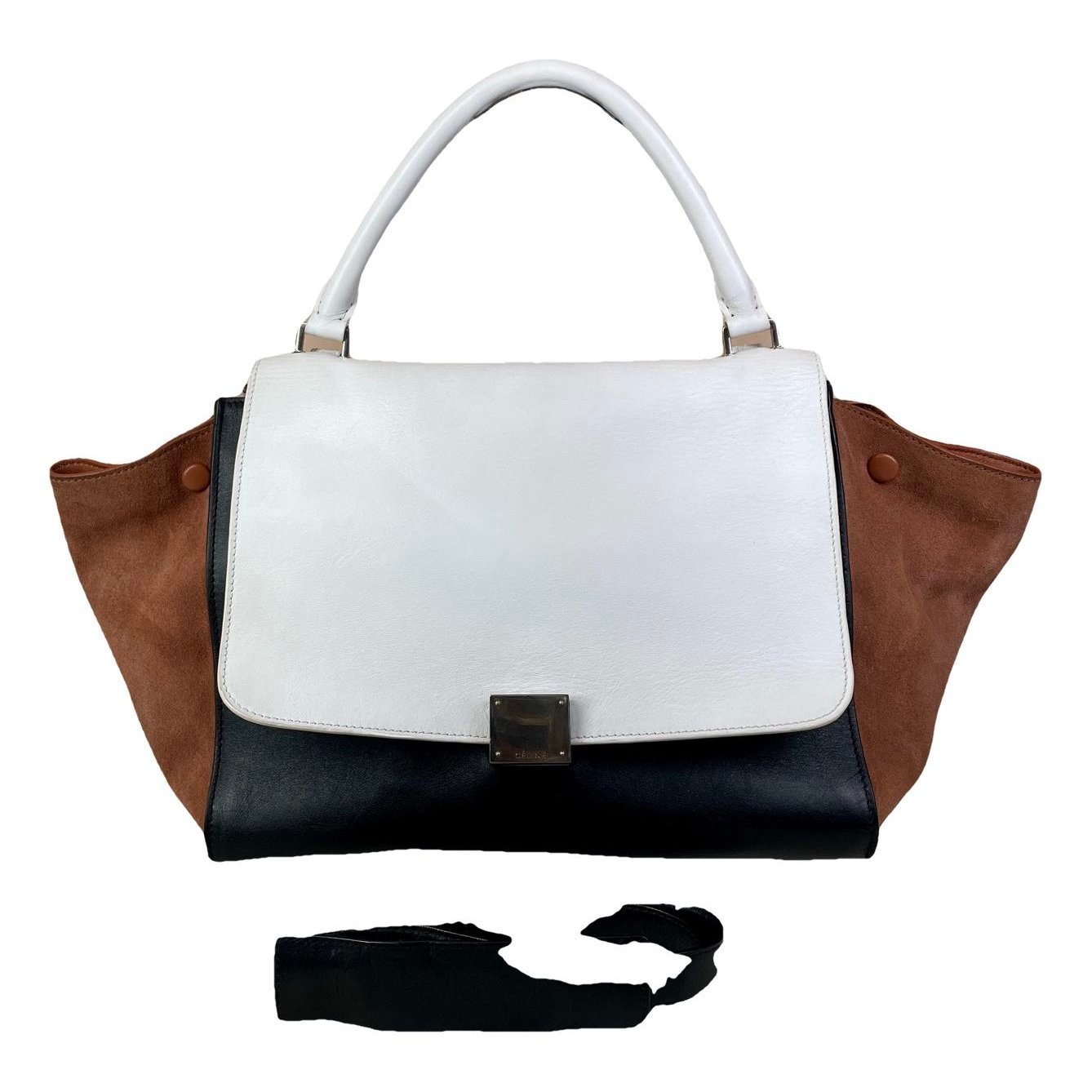 Trapèze leather handbag