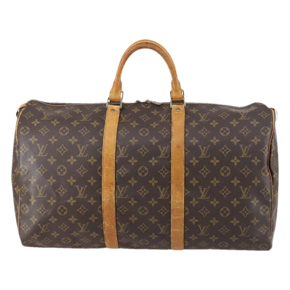 Keepall leather travel bag