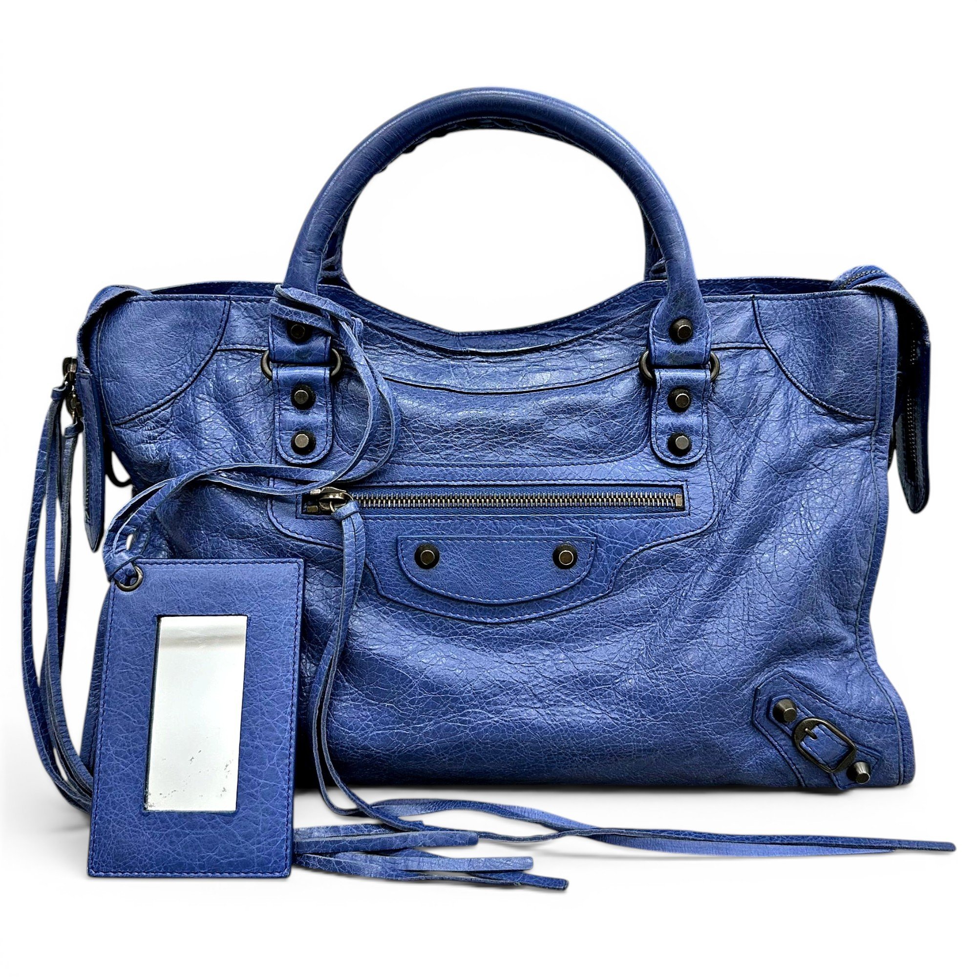 City leather handbag