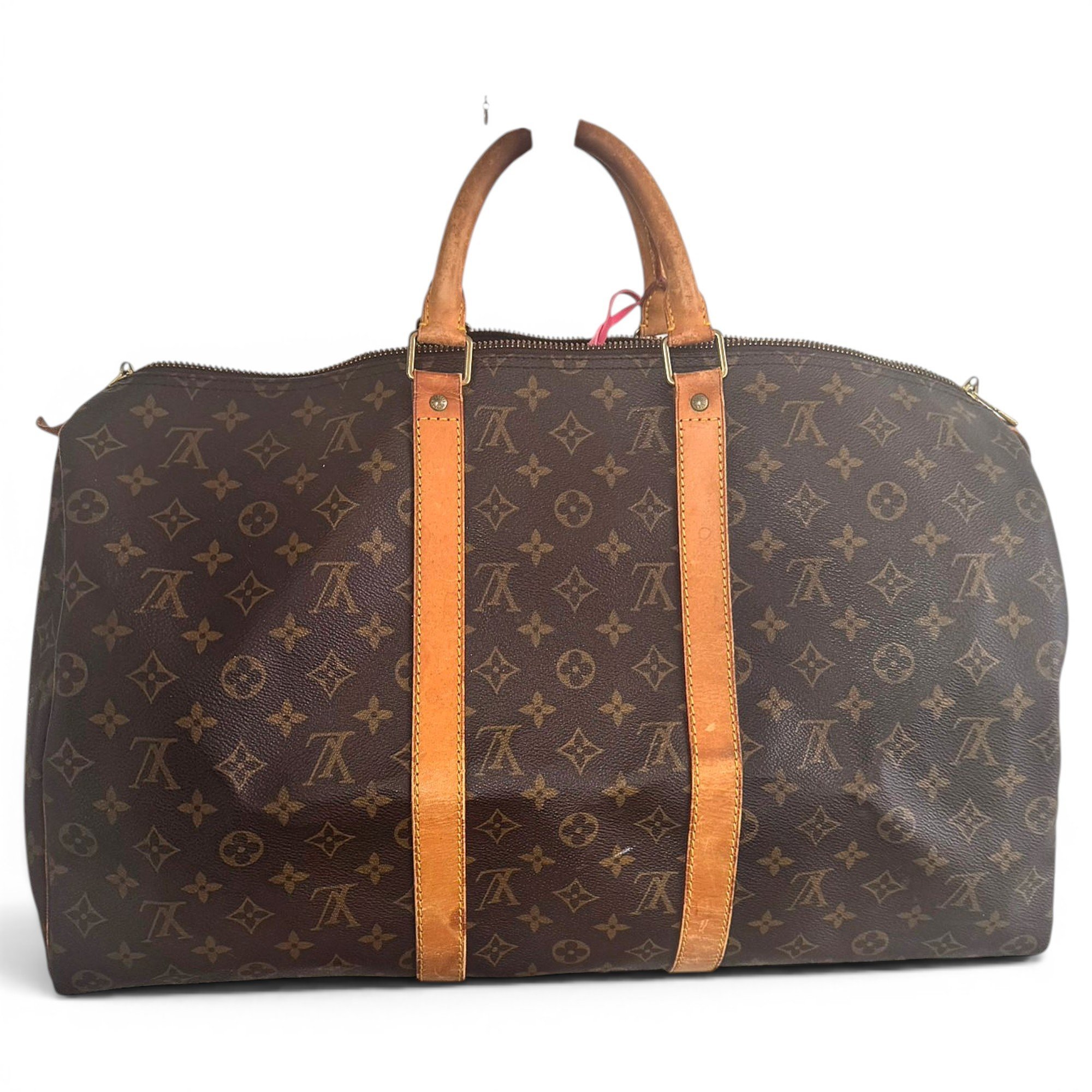 Keepall leather travel bag