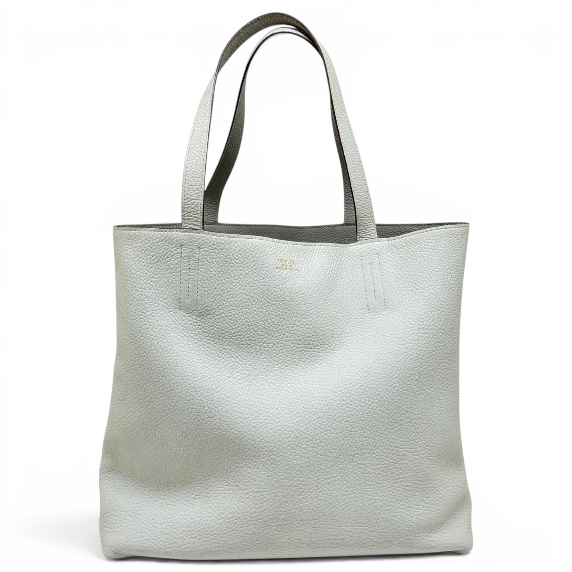 Double sens leather tote