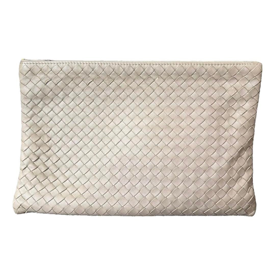 Leather clutch bag