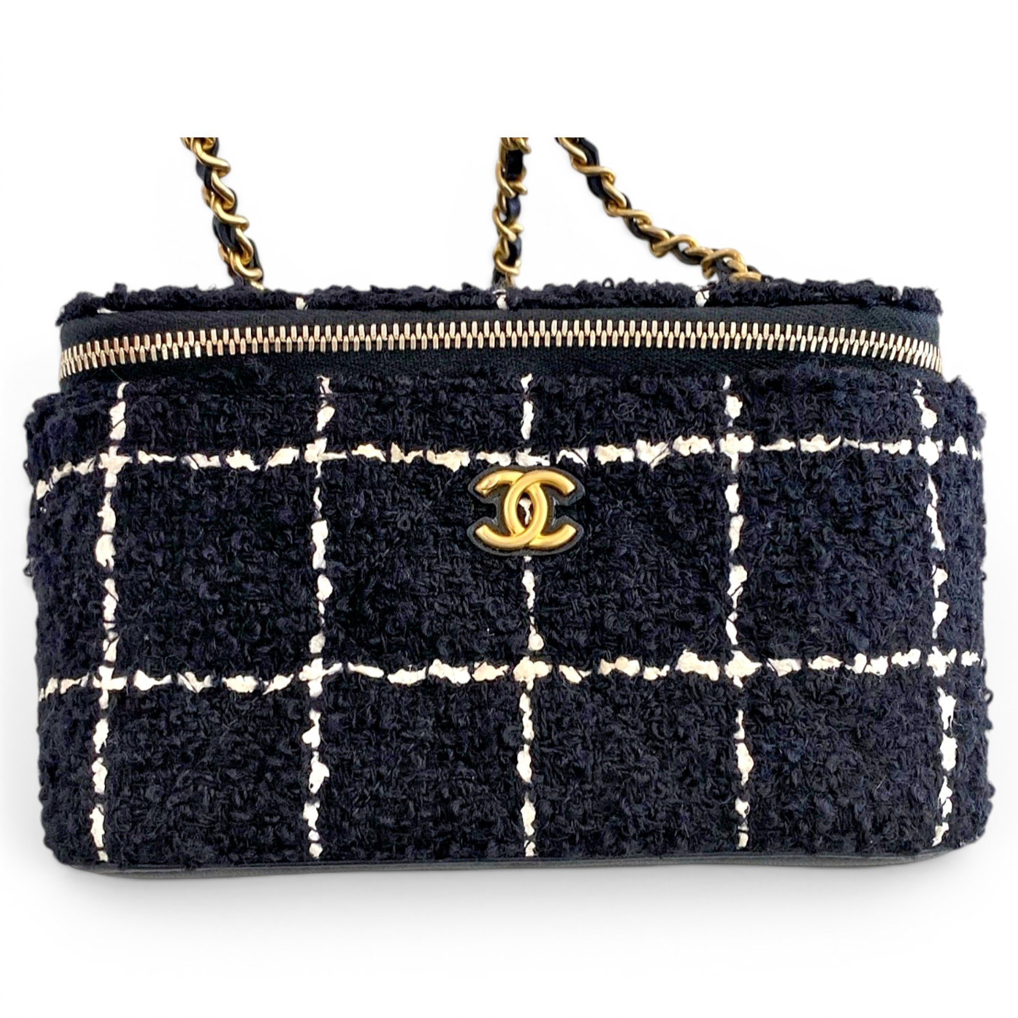 Trendy CC Vanity tweed handbag