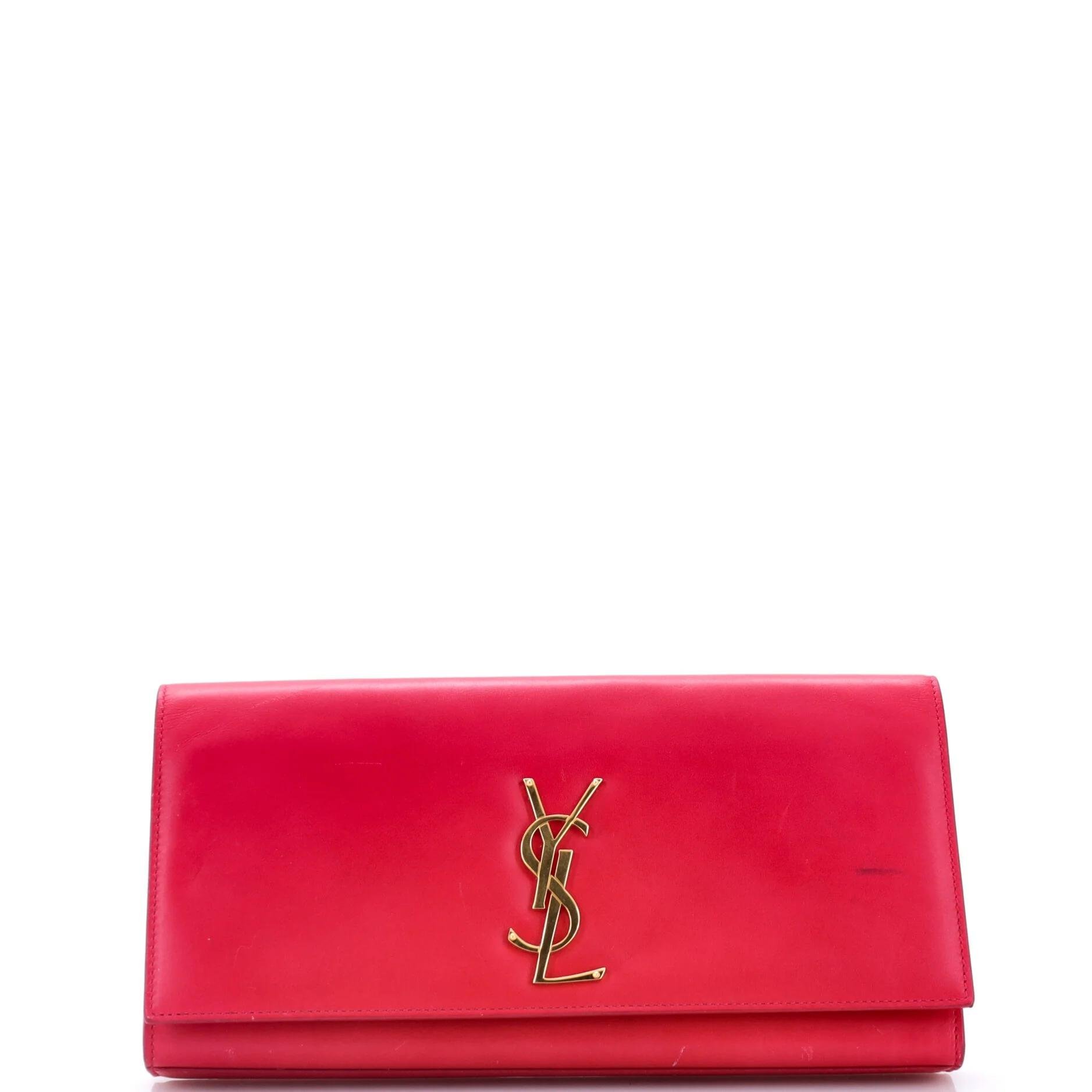 Leather clutch bag