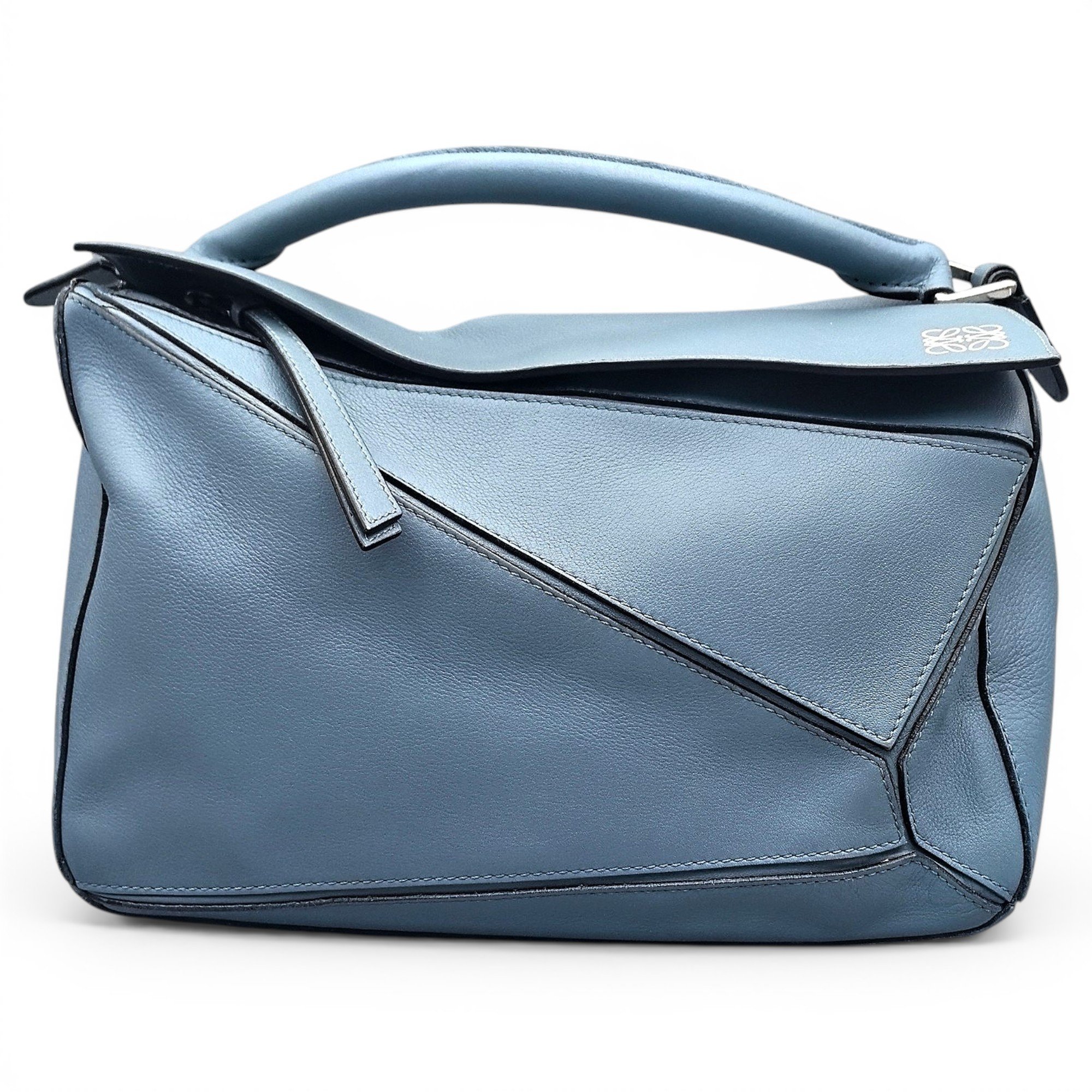 Puzzle leather handbag