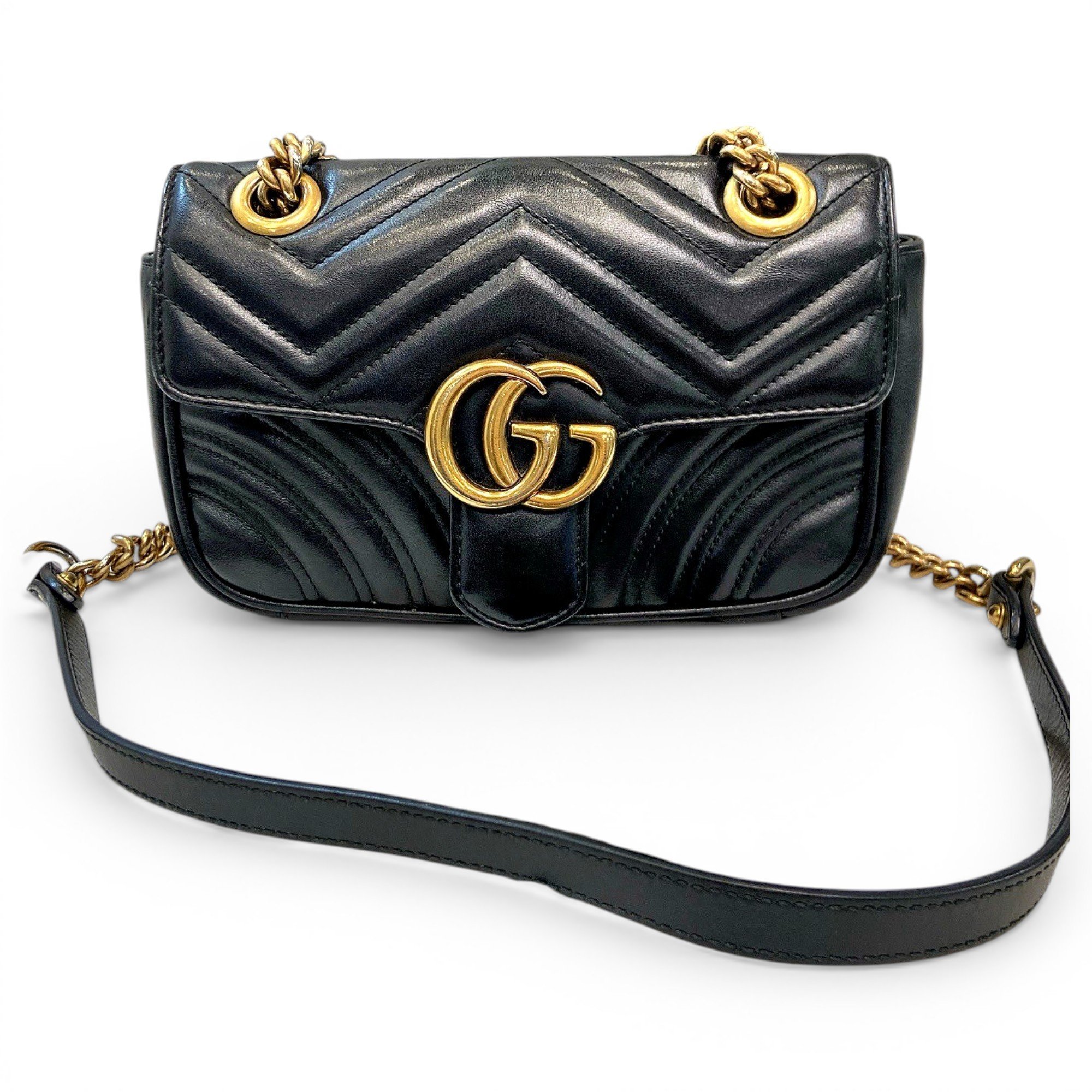 GG Marmont Flap leather crossbody bag