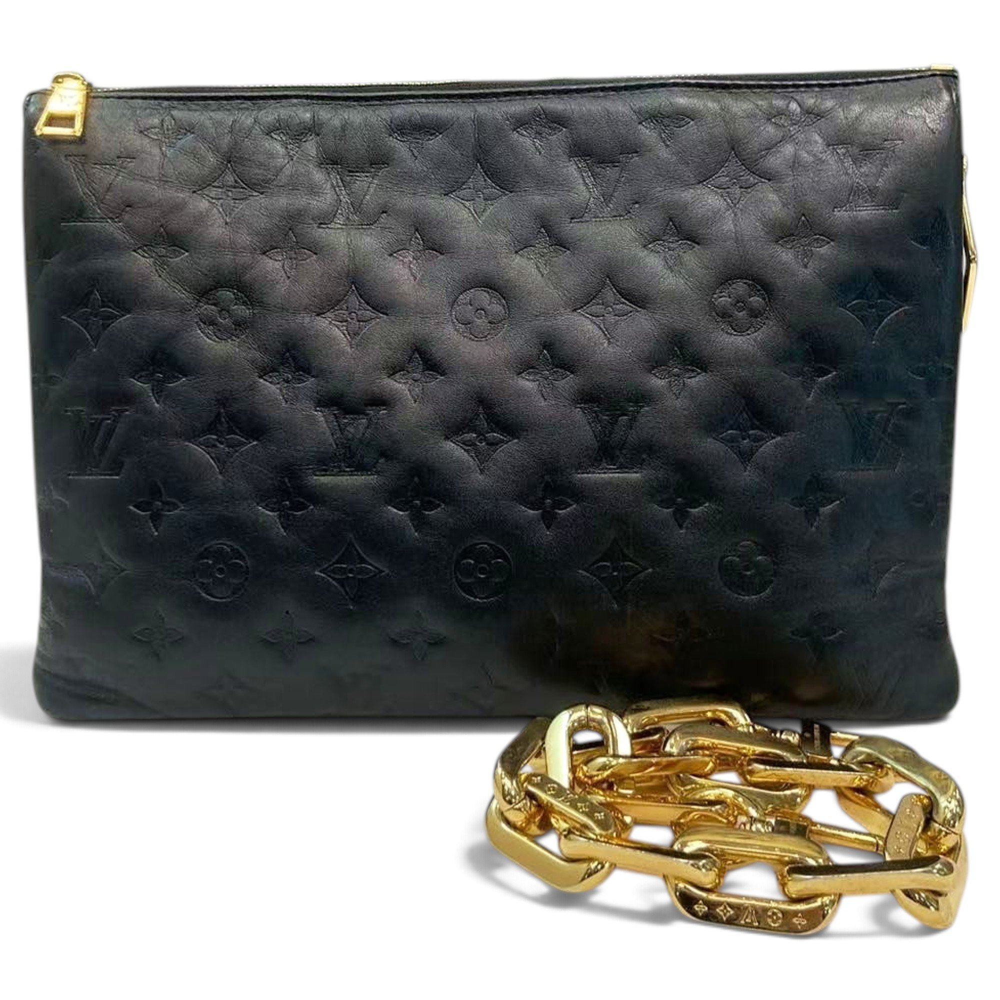 Coussin leather crossbody bag