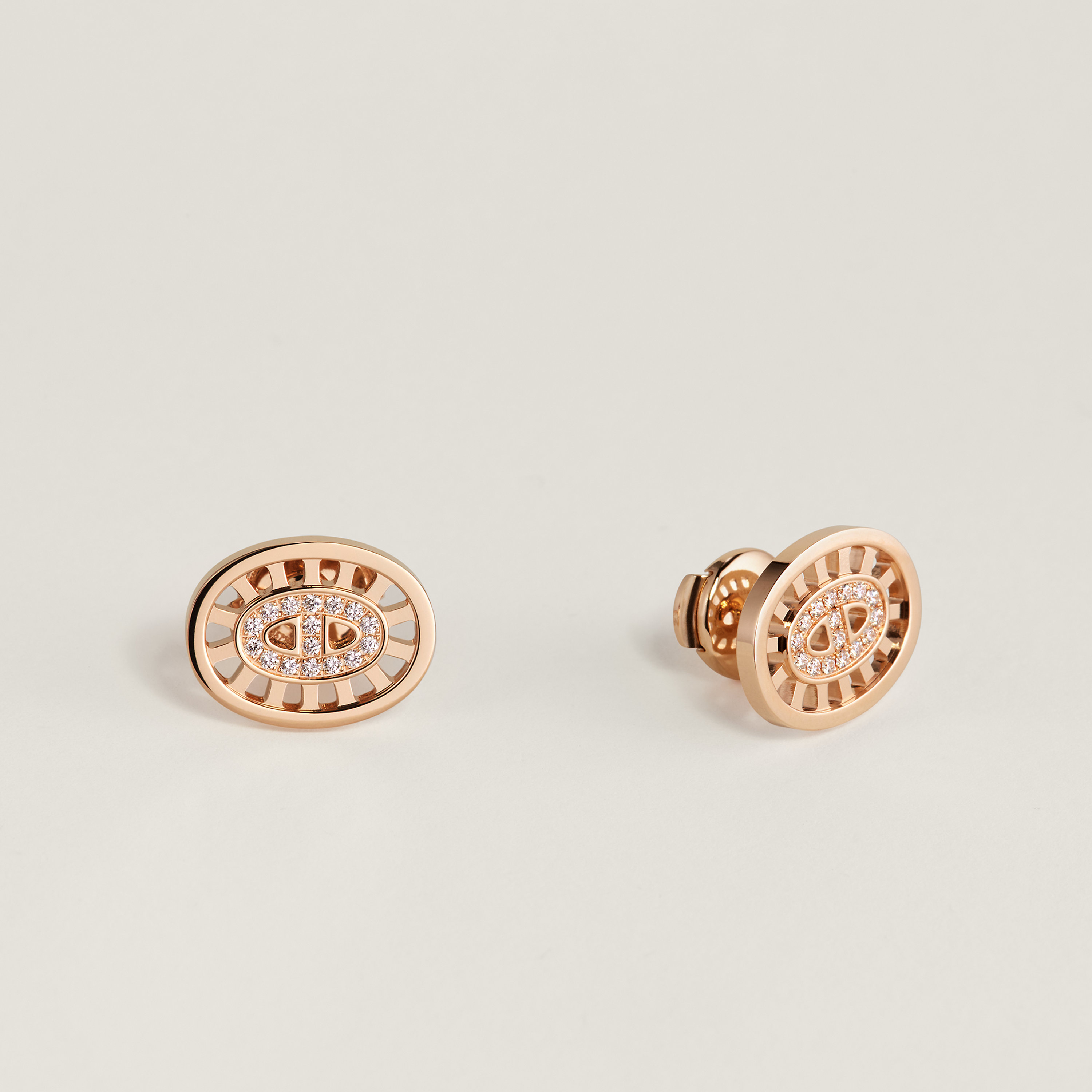 Chaine d'ancre Divine stud earrings, small model