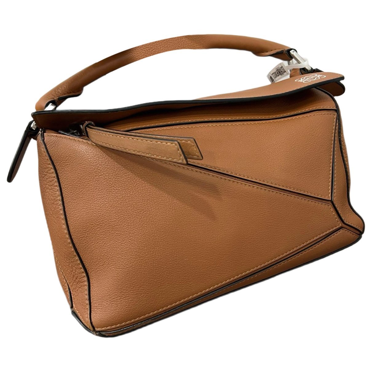 Puzzle leather handbag