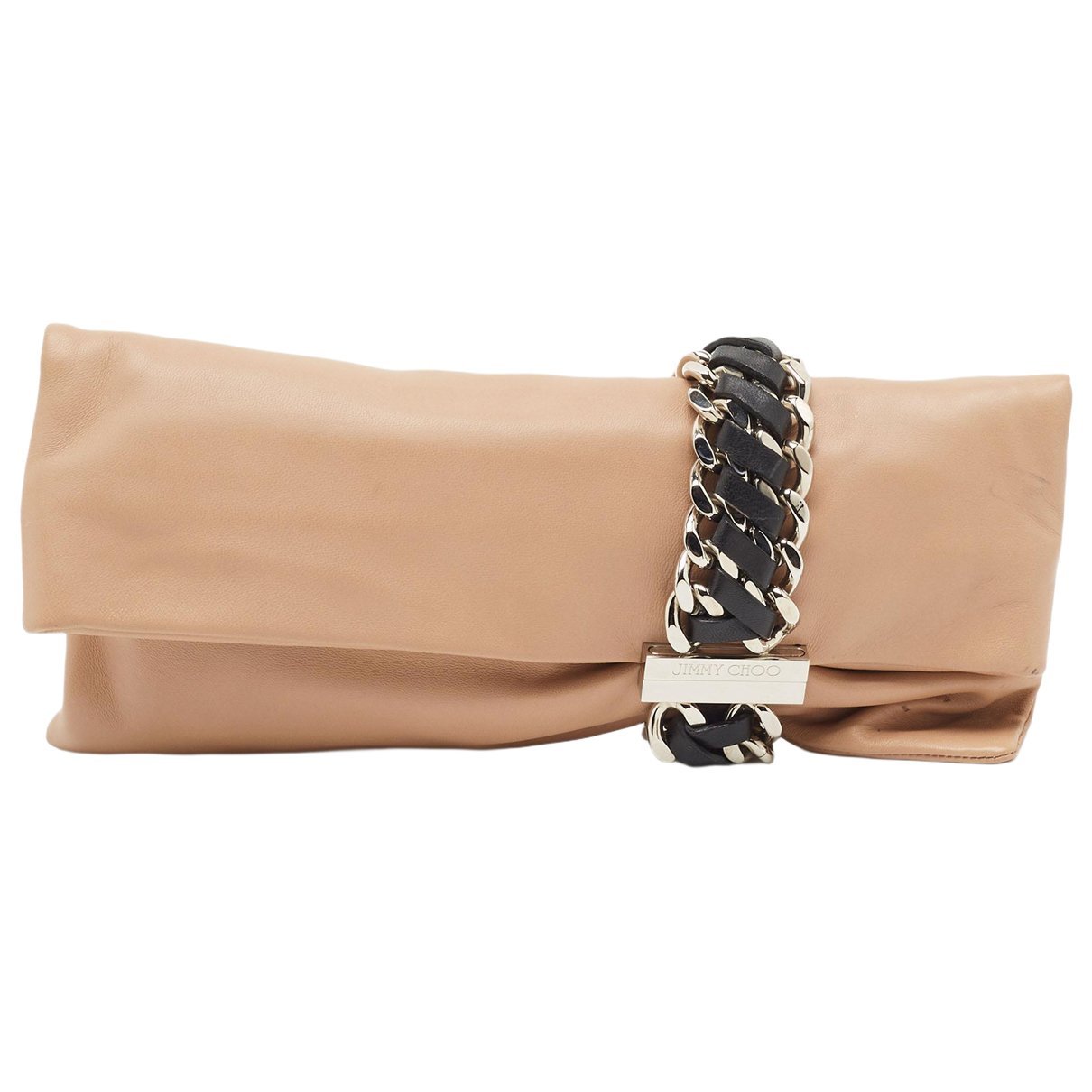 Chandra leather clutch bag