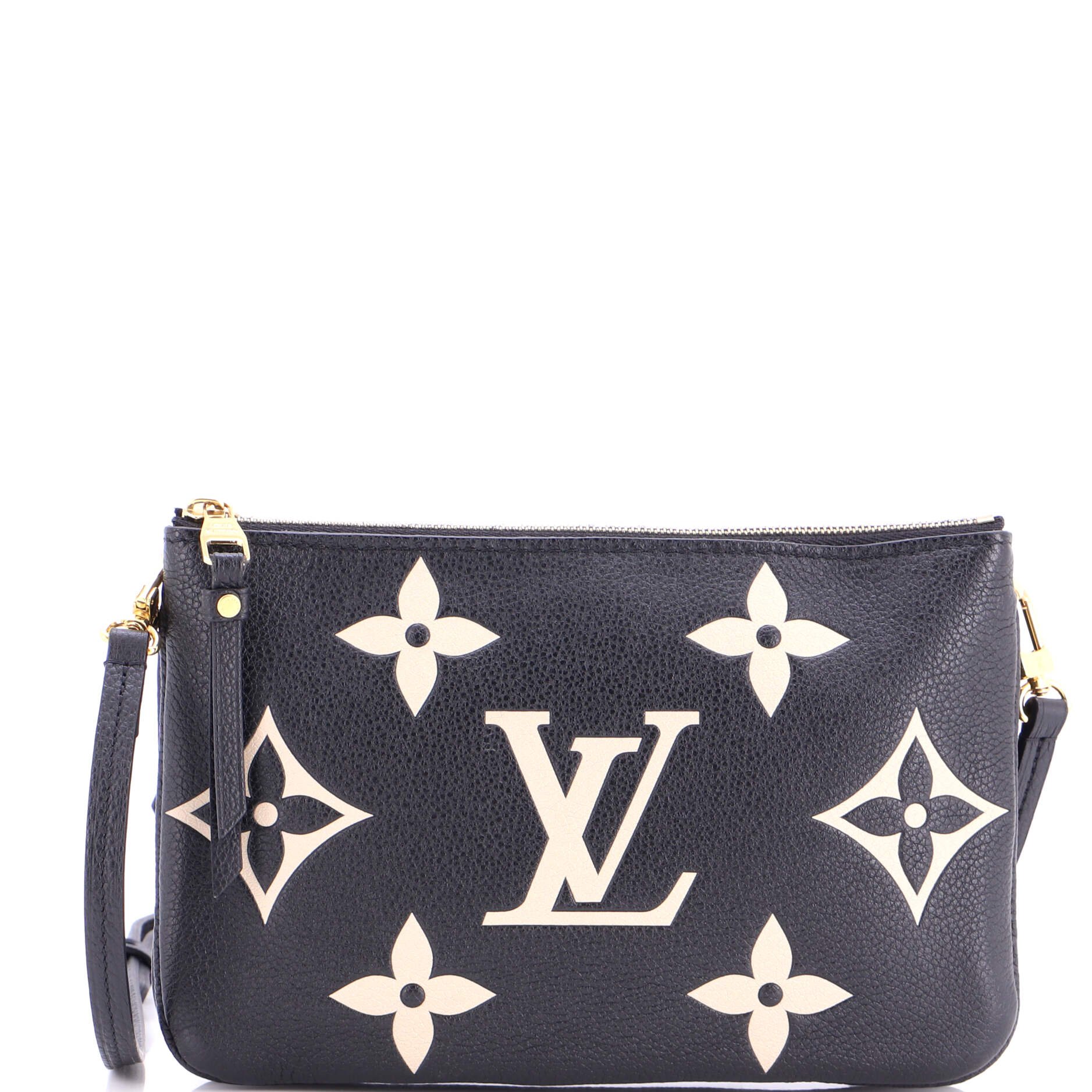 Double Zip Pochette Bicolor Monogram Empreinte Giant